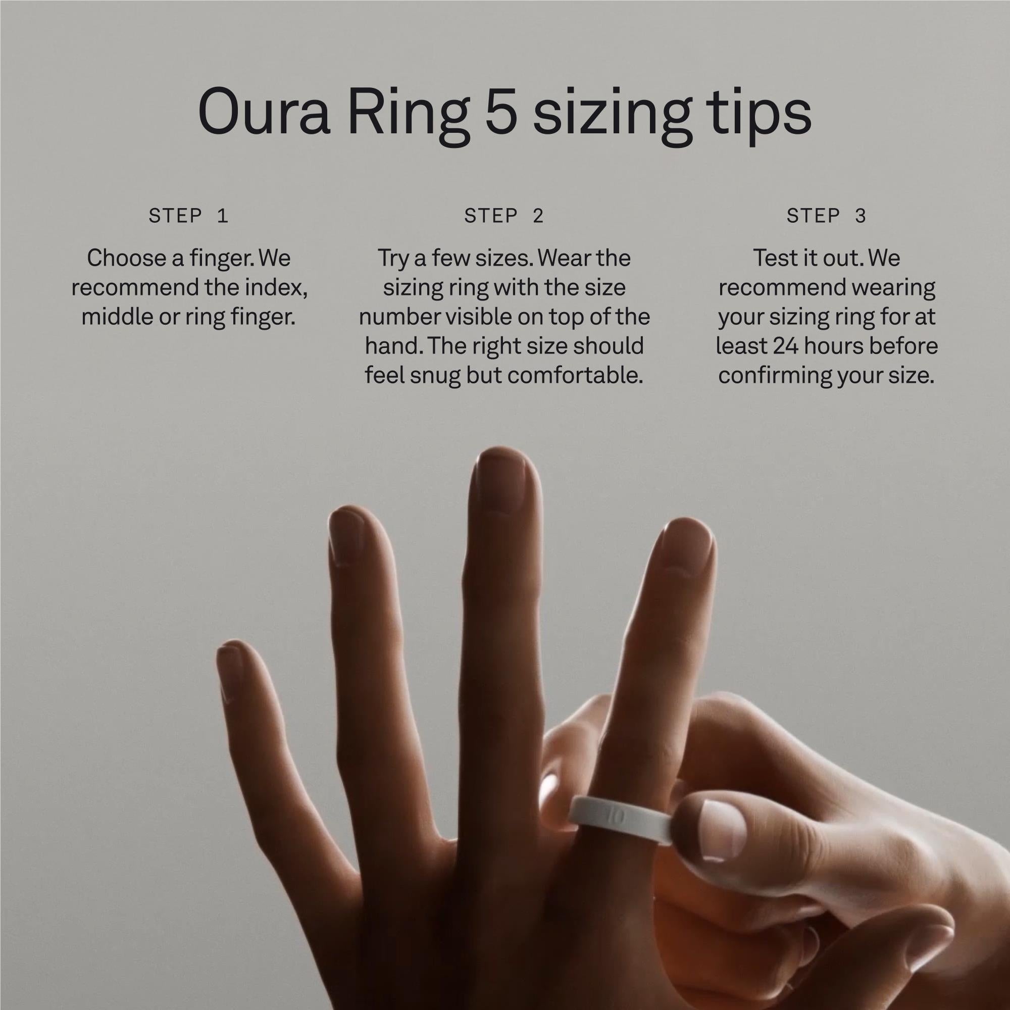 Oura Ring 5 sizing kit with plastic ring sizers, image 3 - Smart Rings at Tech Supply Shed NZ