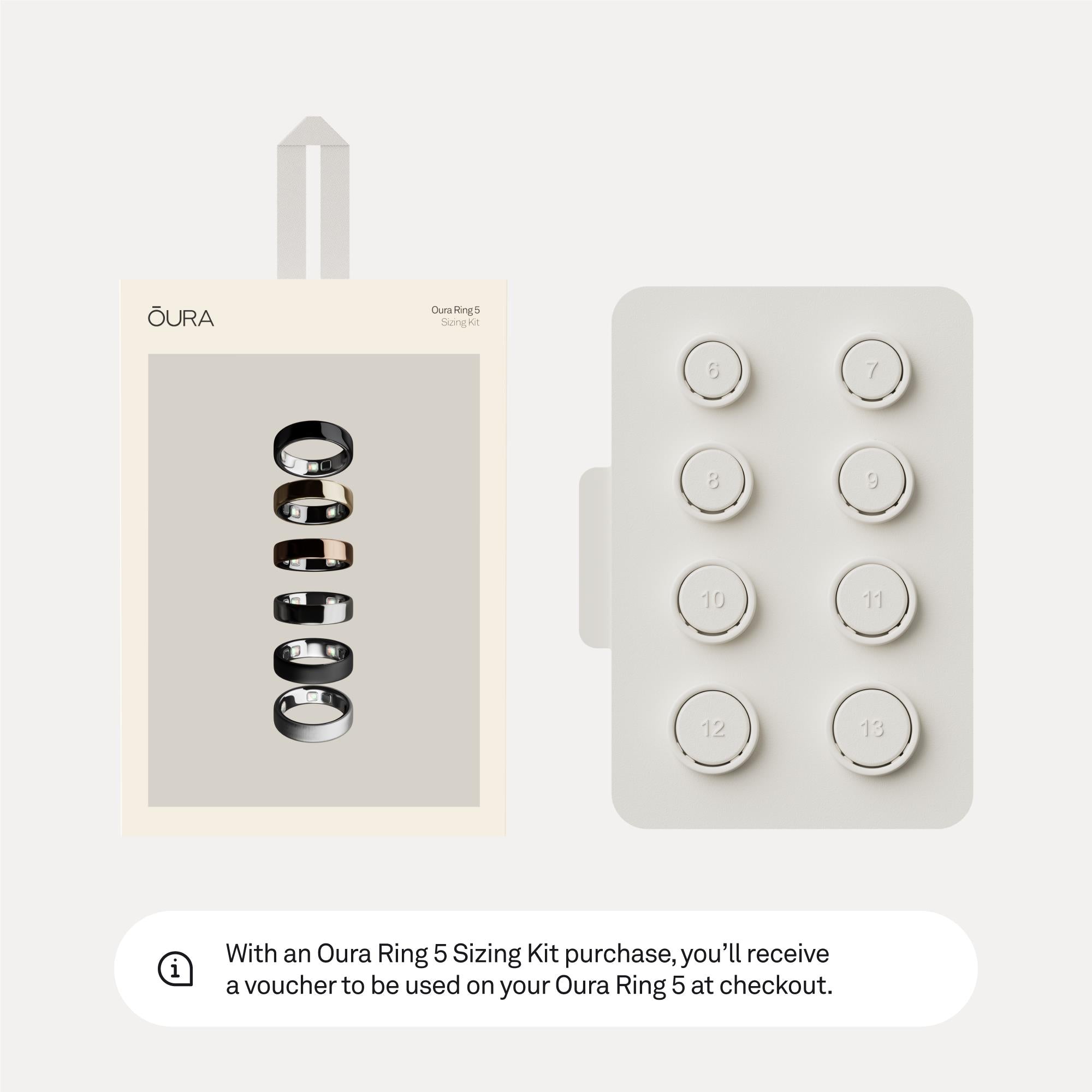 Oura Ring 5 sizing kit with plastic ring sizers, image 4 - Smart Rings at Tech Supply Shed NZ