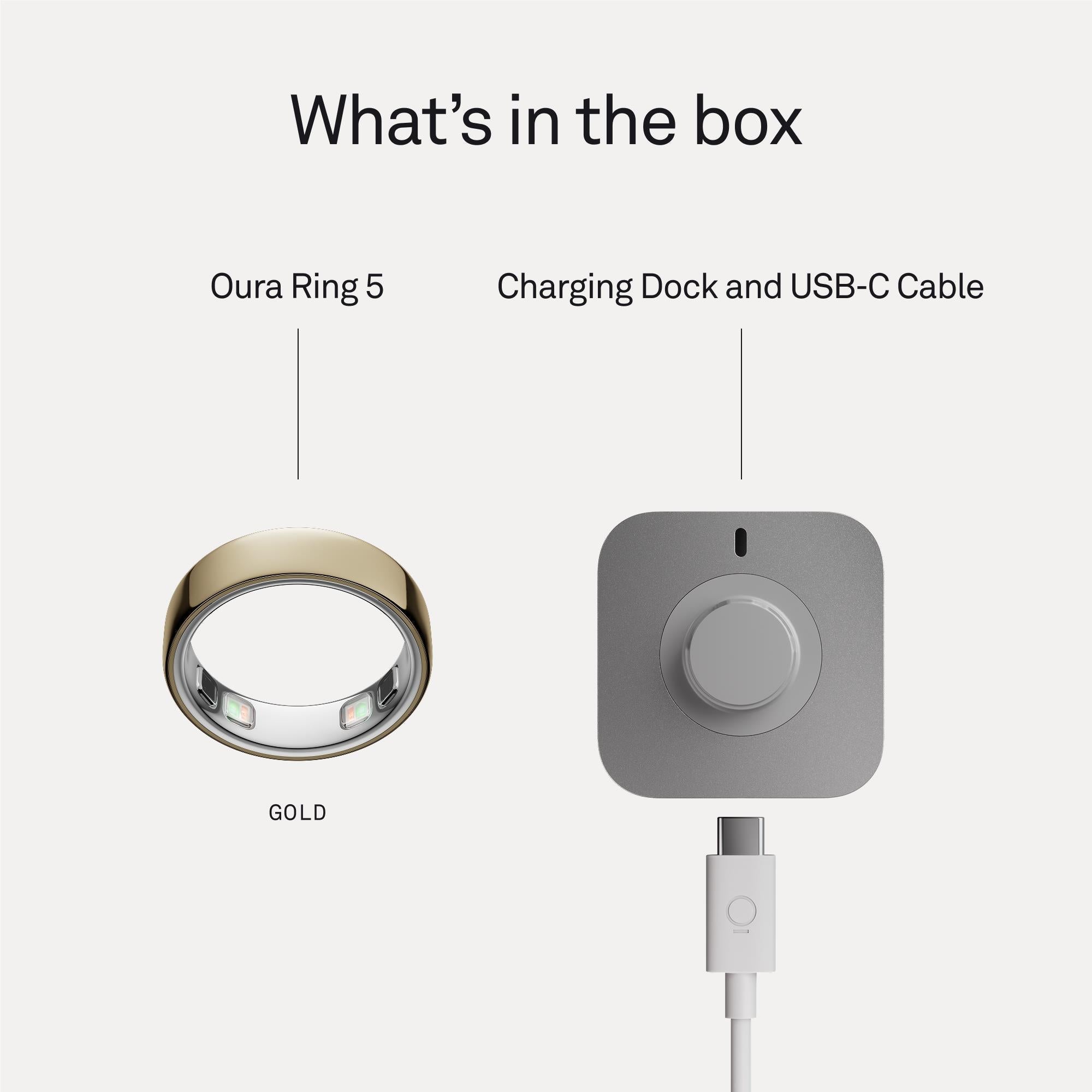 Oura Ring 5 smart ring in gold, size 11, image 8 - Smart Rings at Tech Supply Shed NZ