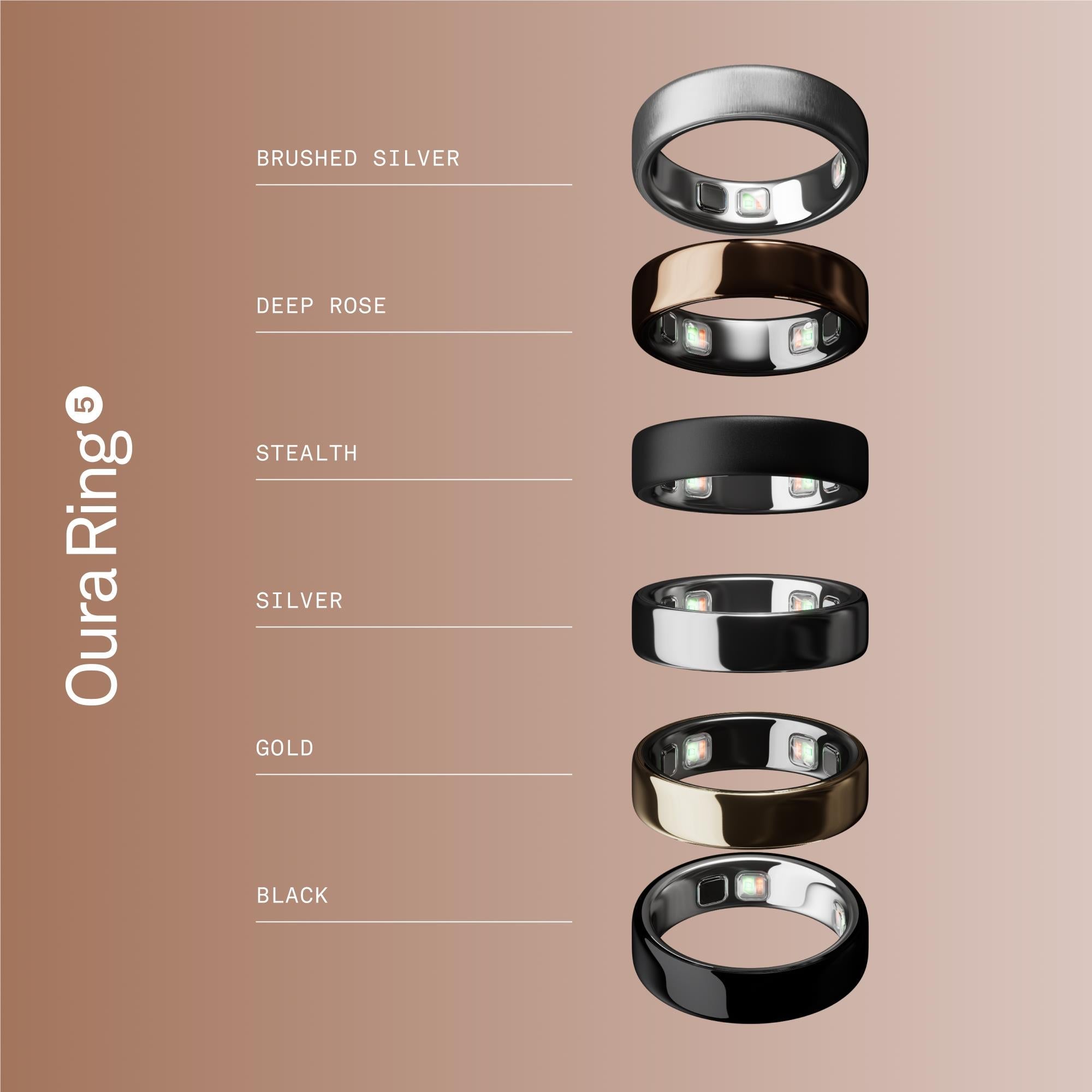 Oura Ring 5 smart ring in Deep Rose, size 10, image 7 - Smart Rings at Tech Supply Shed NZ