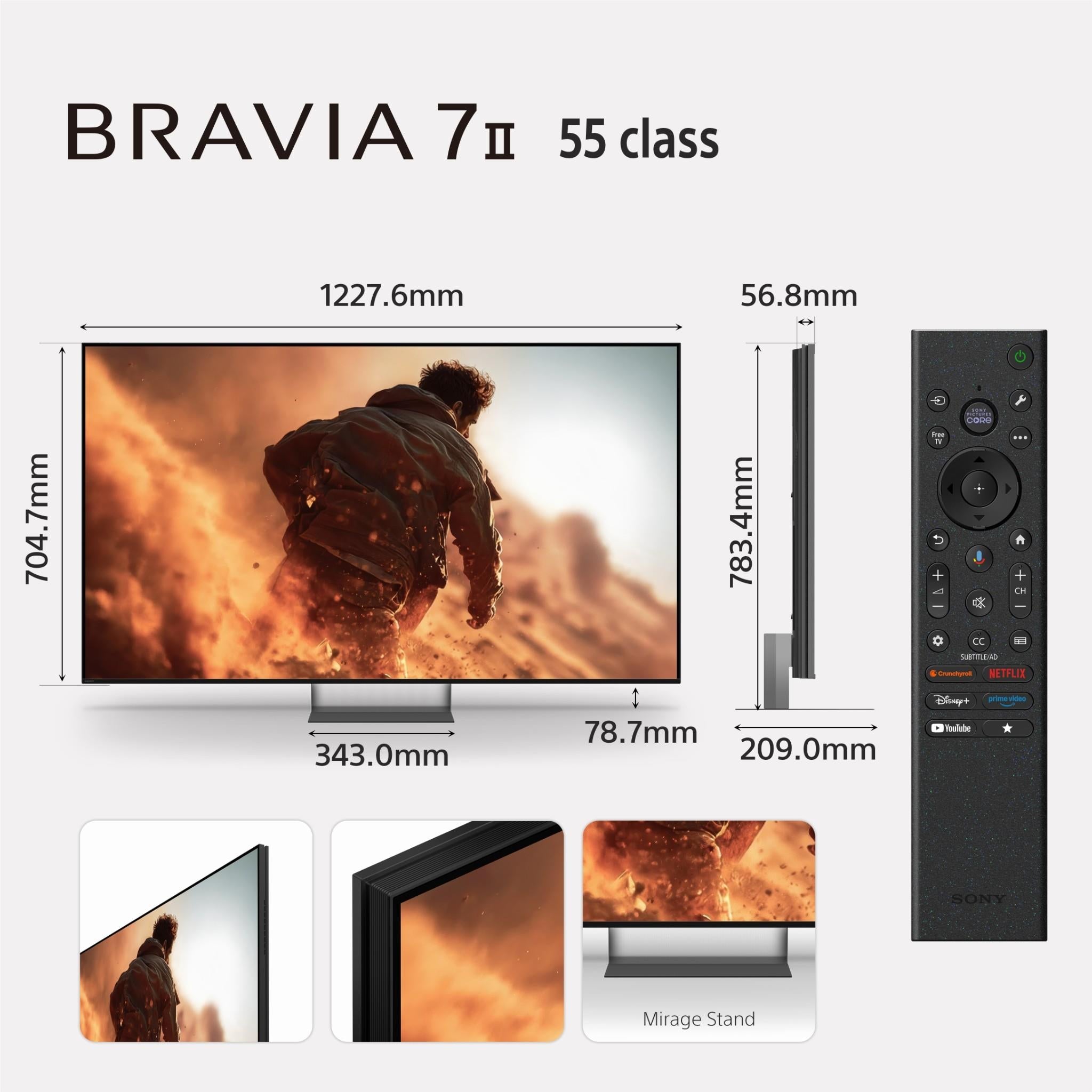 Sony BRAVIA 7 II 55 inch True RGB Mini LED 4K Google TV, image 15 - Mid-Size TVs - 43" to 55" at Tech Supply Shed NZ