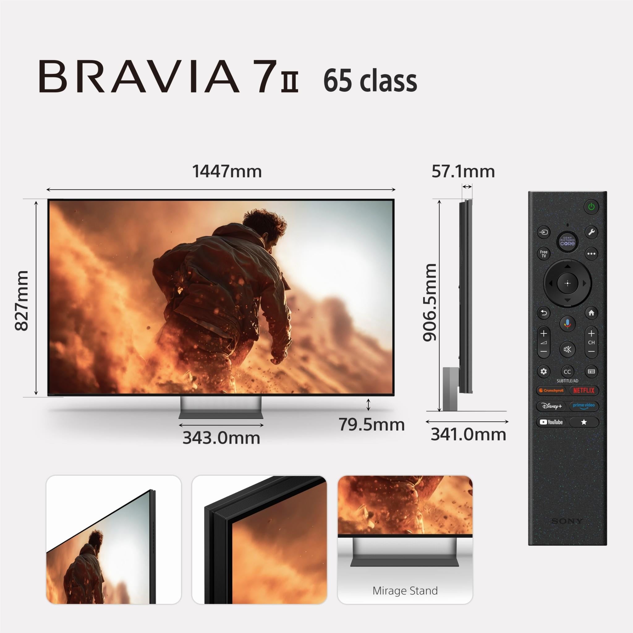 Sony BRAVIA 7 II 65 inch True RGB Mini LED 4K Google TV, image 15 - Large TVs - 65" to 75" at Tech Supply Shed NZ