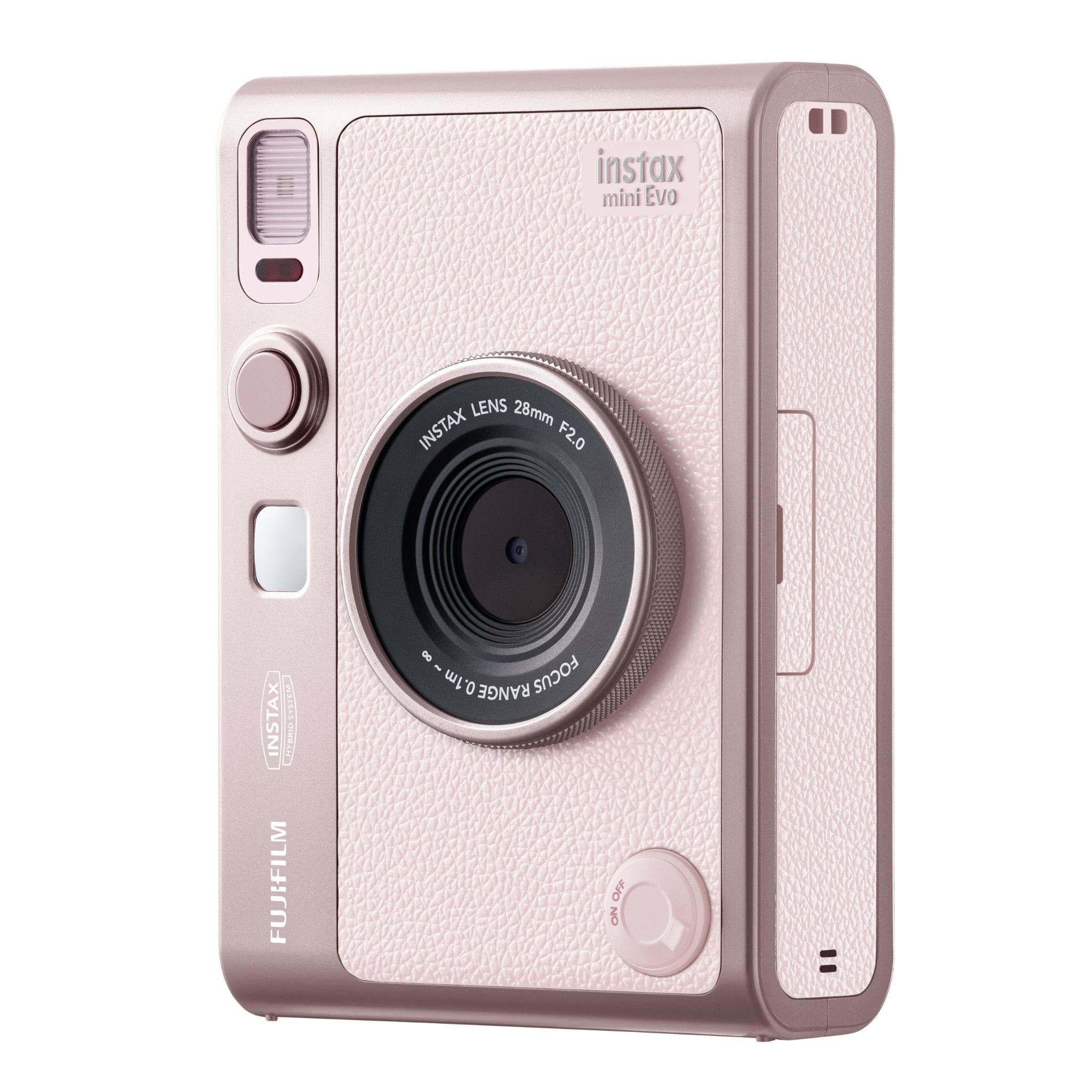 Fujifilm Instax Mini Evo hybrid instant camera bundle in Gentle Rose pink, image 2 - Instant Cameras & Film at Tech Supply Shed NZ
