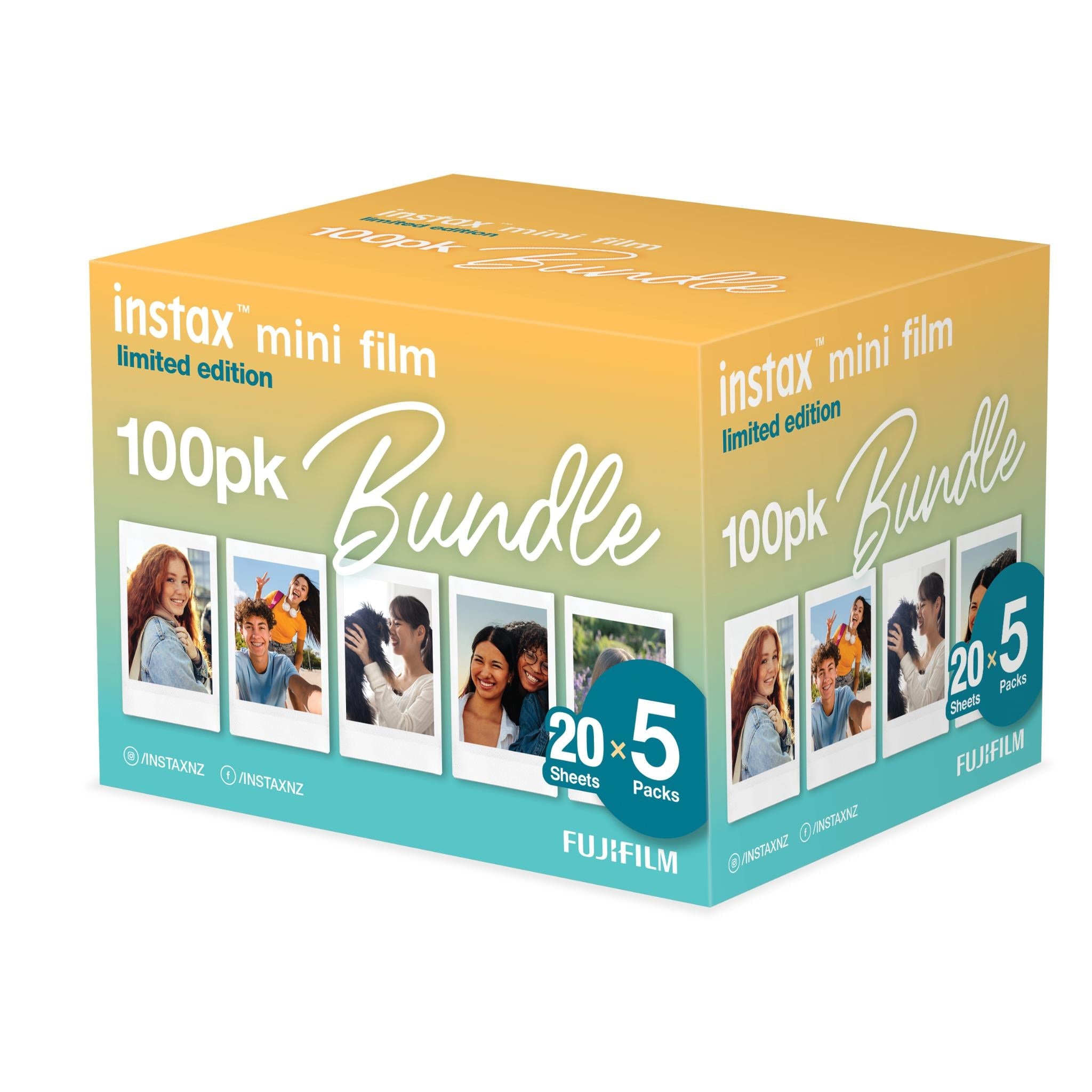 Fujifilm Instax Mini film bundle 100 pack - Instant Cameras & Film at Tech Supply Shed NZ