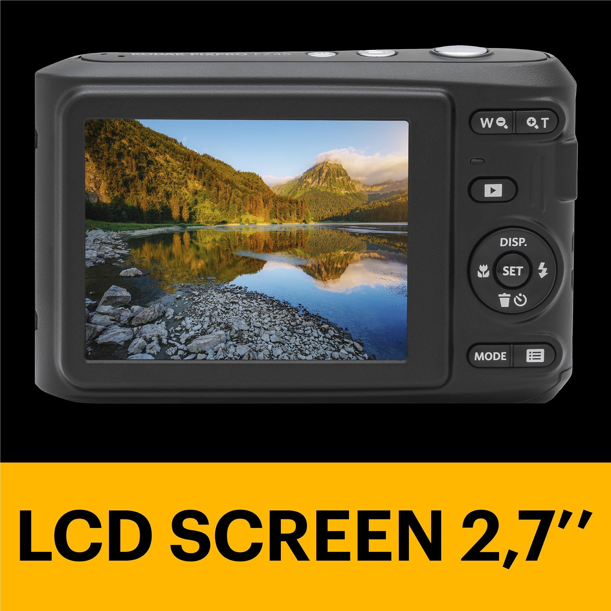 Kodak PIXPRO FZ45 digital compact camera in black, image 3 - Digital Cameras at Tech Supply Shed NZ