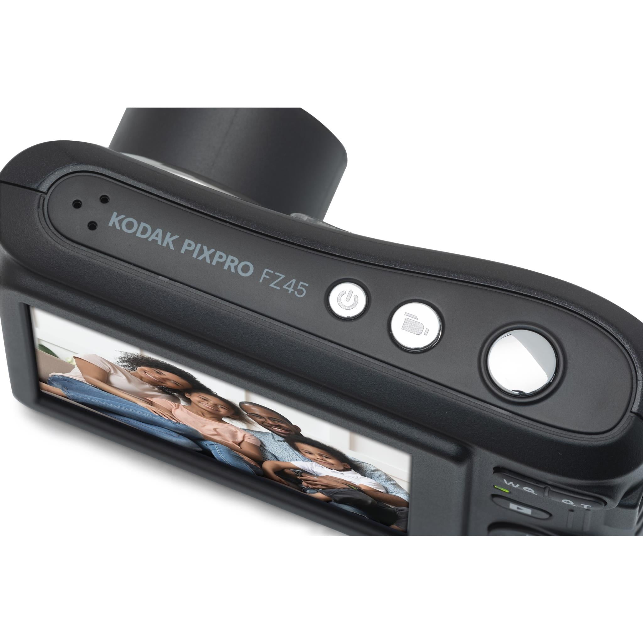 Kodak PIXPRO FZ45 digital compact camera in black, image 9 - Digital Cameras at Tech Supply Shed NZ