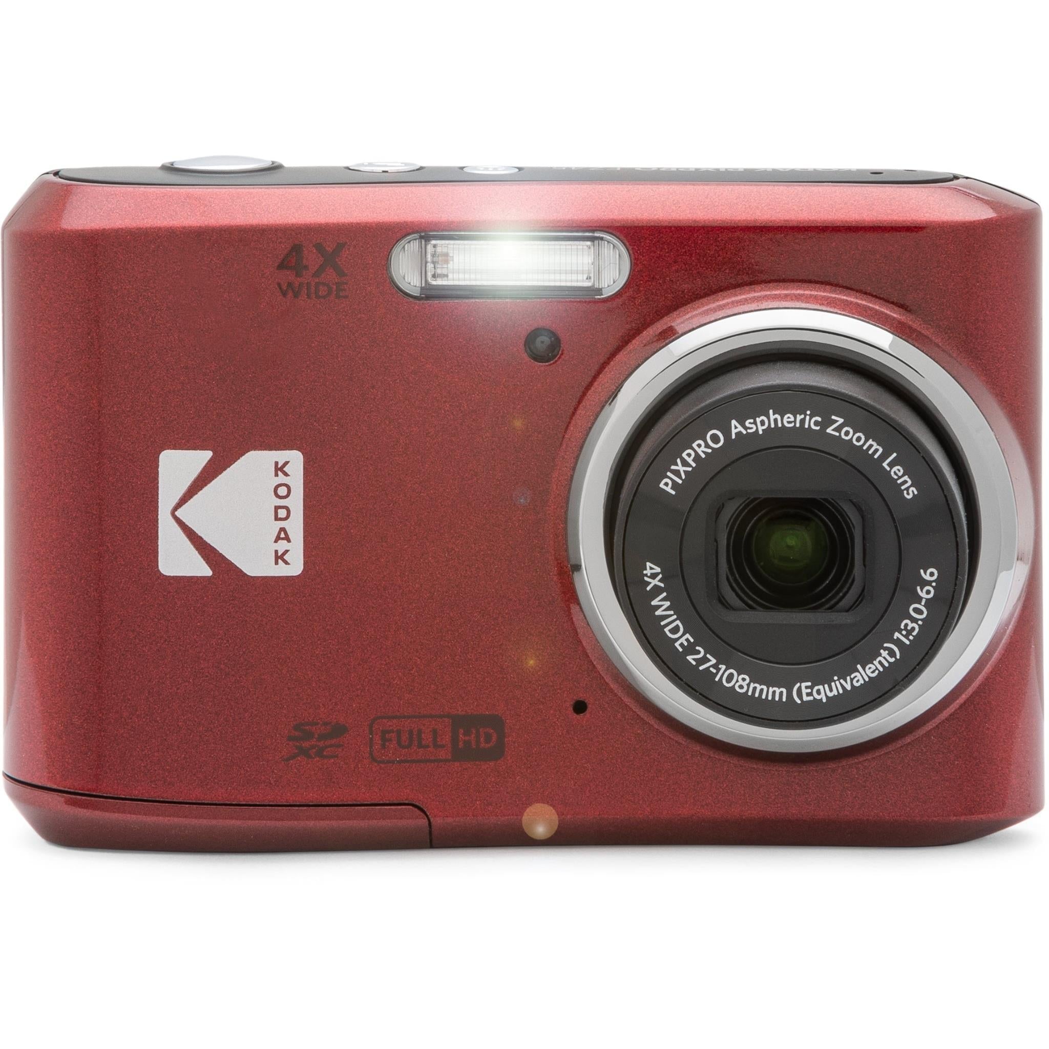 Kodak PIXPRO FZ45 digital compact camera in red, image 2 - Digital Cameras at Tech Supply Shed NZ