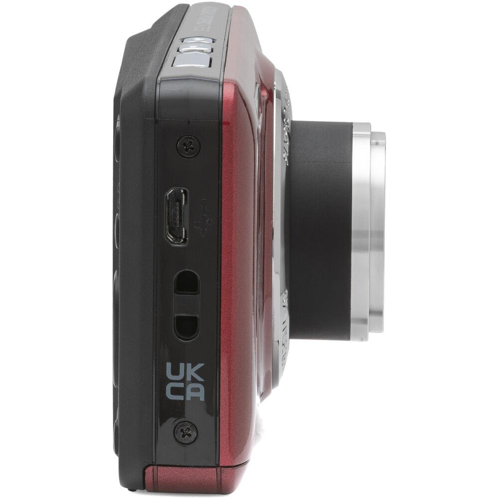 Side view of Kodak compact digital camera showing ports and trim details