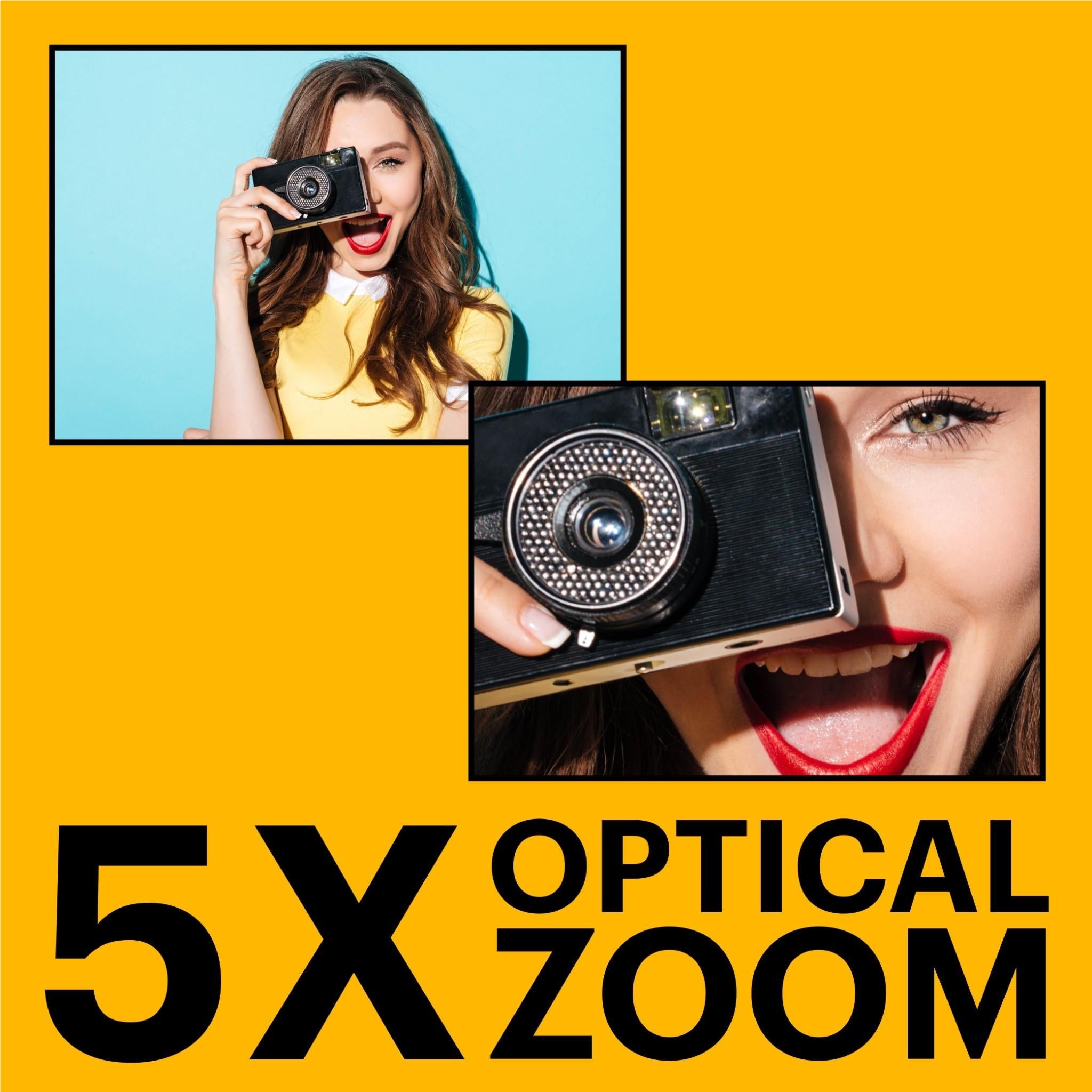 Kodak PIXPRO FZ55 digital compact camera in blue, image 3 - Digital Cameras at Tech Supply Shed NZ