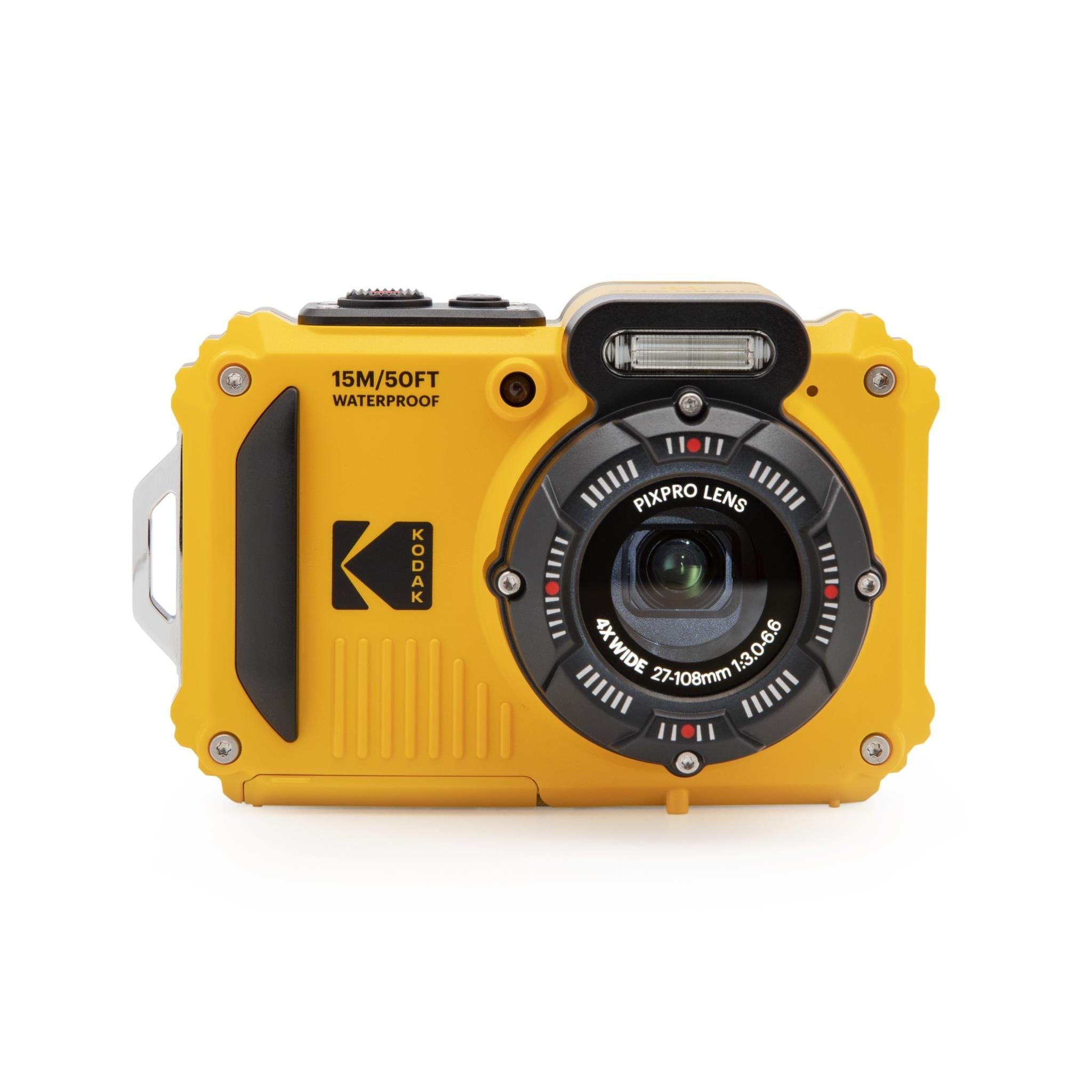 Kodak PIXPRO WPZ2 waterproof compact digital camera in yellow - Digital Cameras at Tech Supply Shed NZ