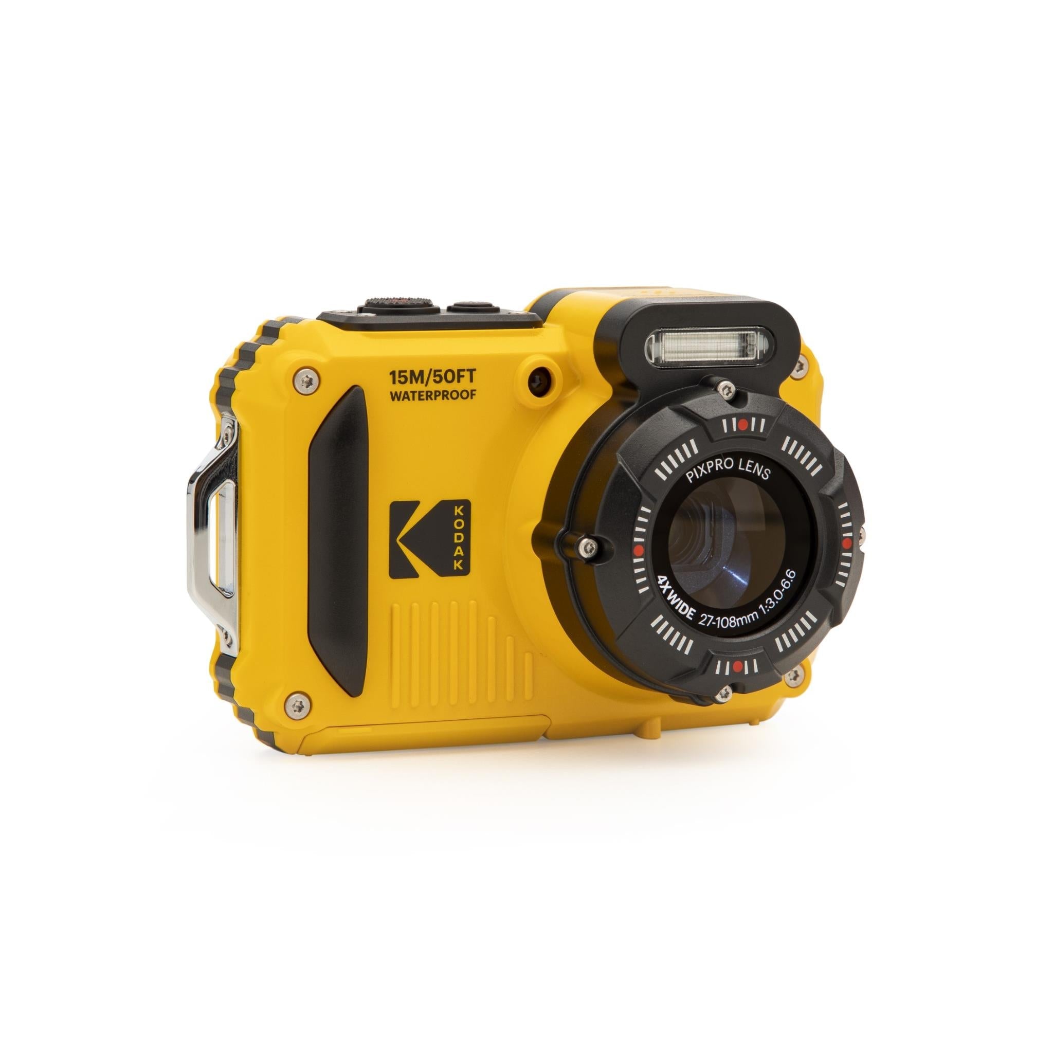 Kodak PIXPRO WPZ2 waterproof compact digital camera in yellow, image 3 - Digital Cameras at Tech Supply Shed NZ