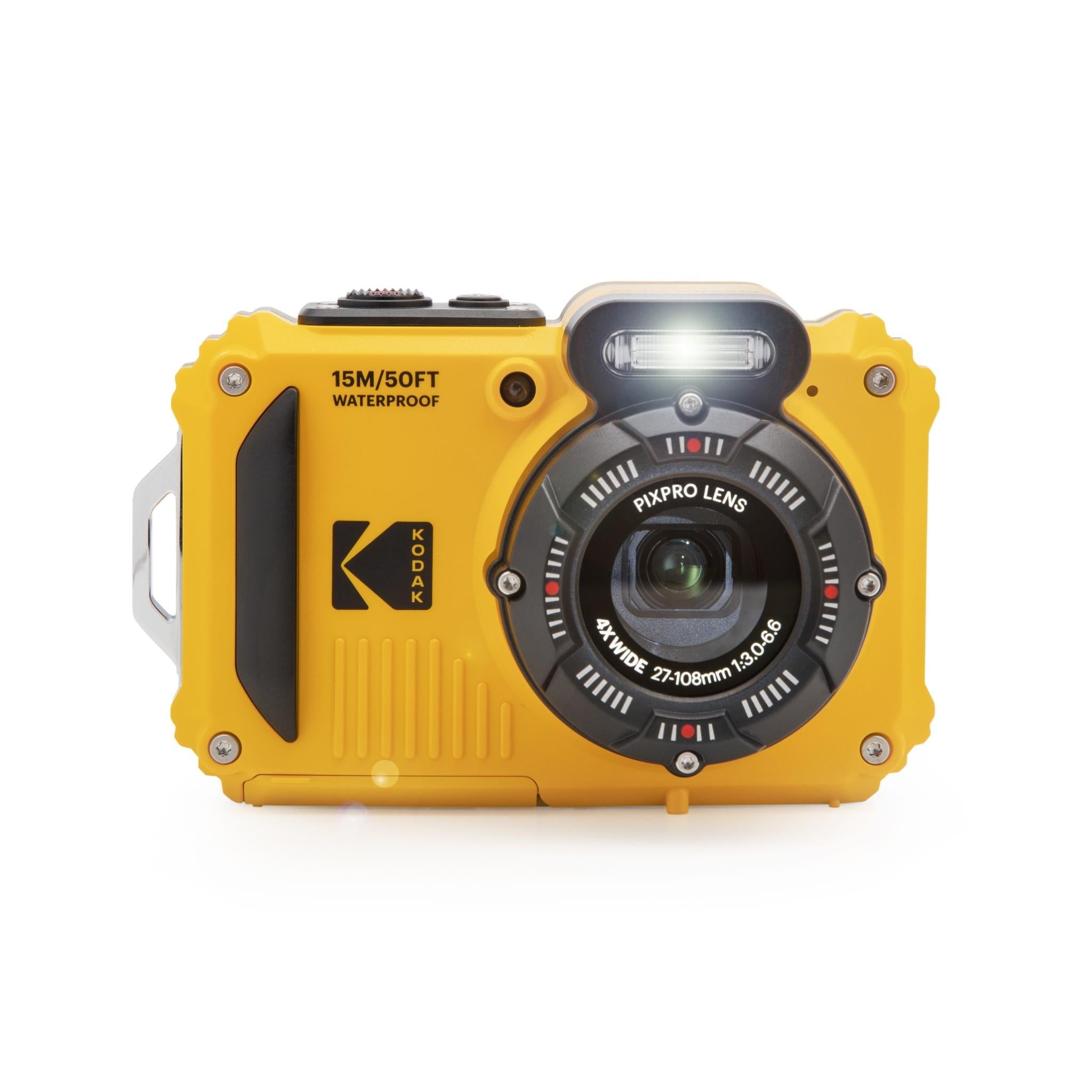 Kodak PIXPRO WPZ2 waterproof compact digital camera in yellow, image 8 - Digital Cameras at Tech Supply Shed NZ