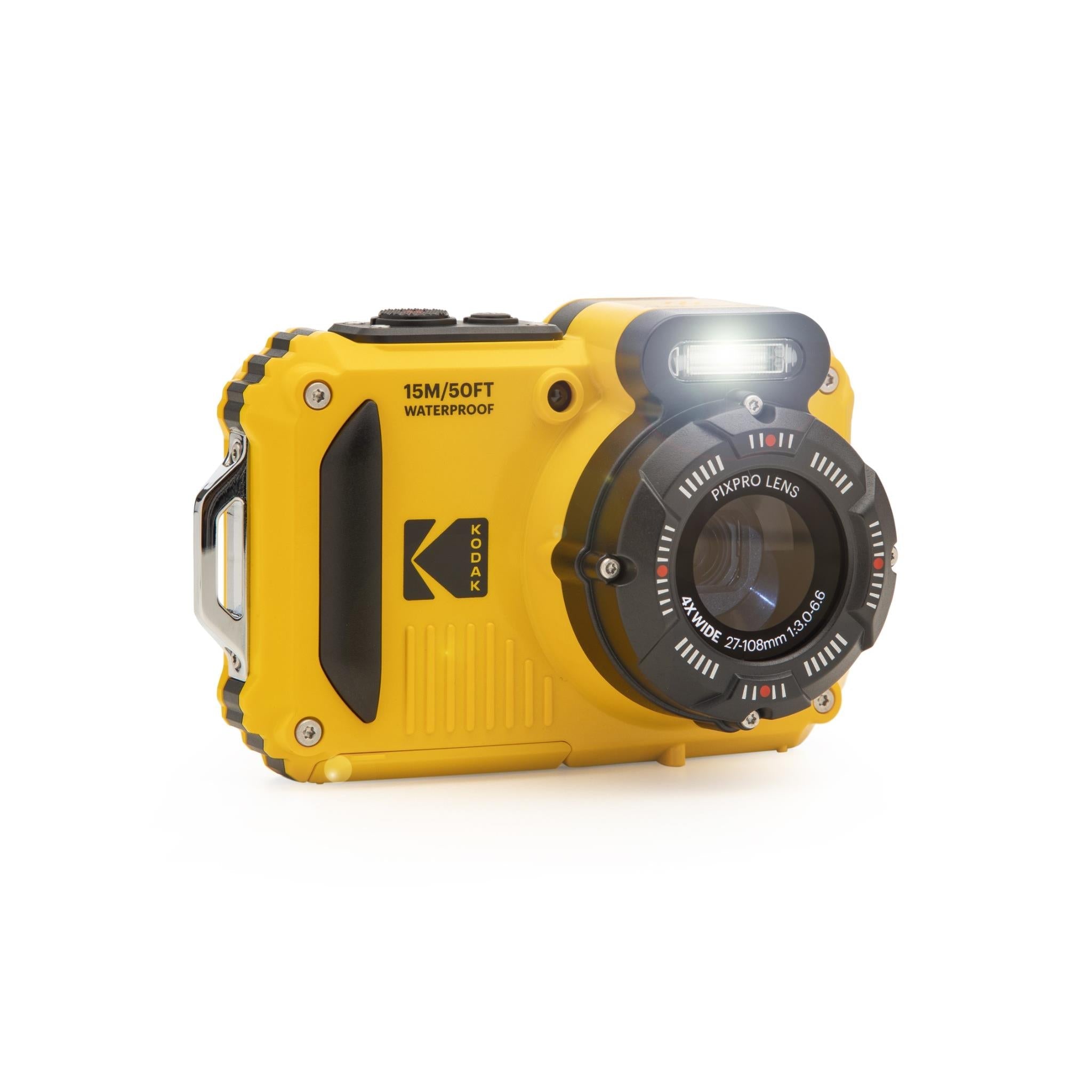 Kodak PIXPRO WPZ2 waterproof compact digital camera in yellow, image 9 - Digital Cameras at Tech Supply Shed NZ