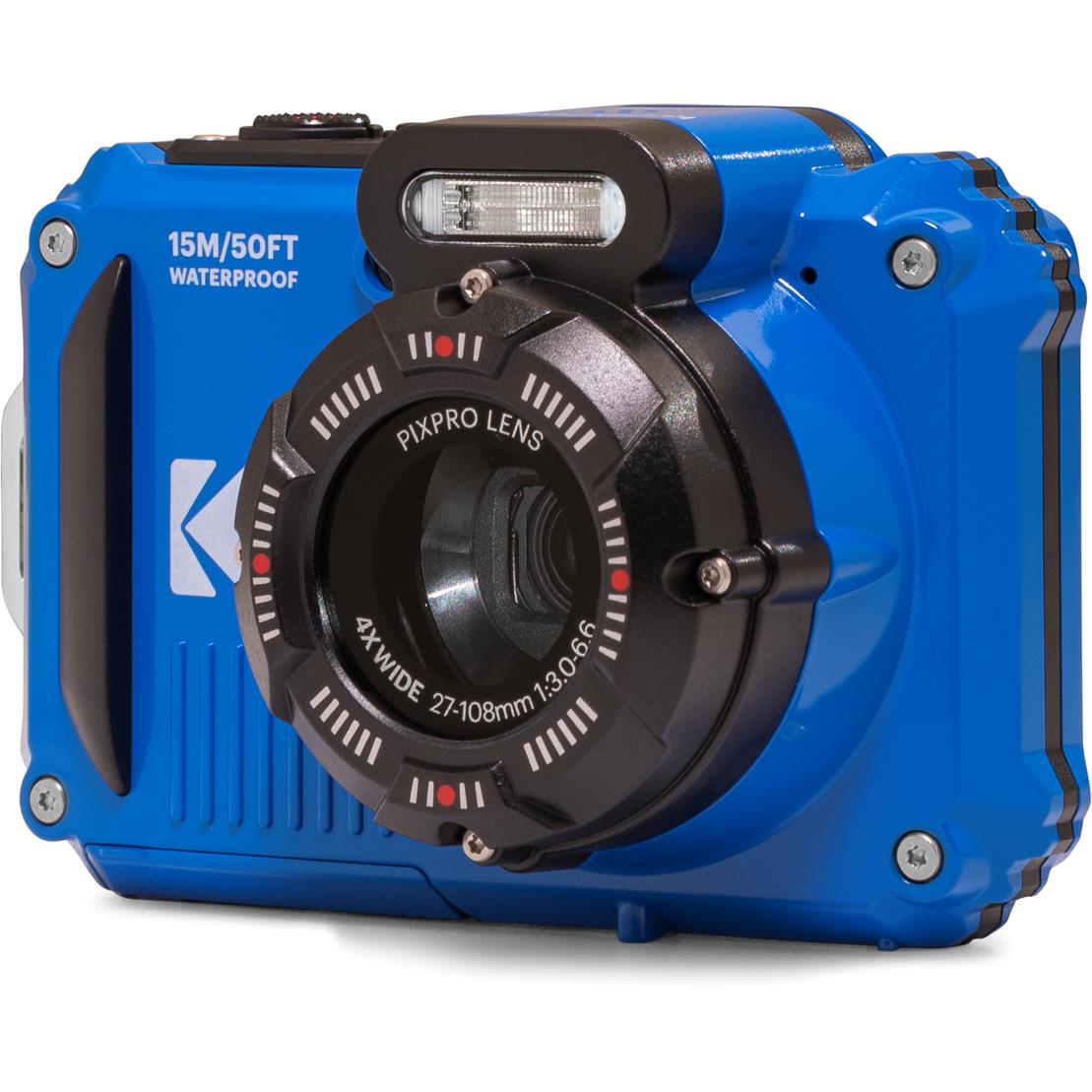 Kodak PIXPRO WPZ2 waterproof digital camera in Blue, image 3 - Digital Cameras at Tech Supply Shed NZ