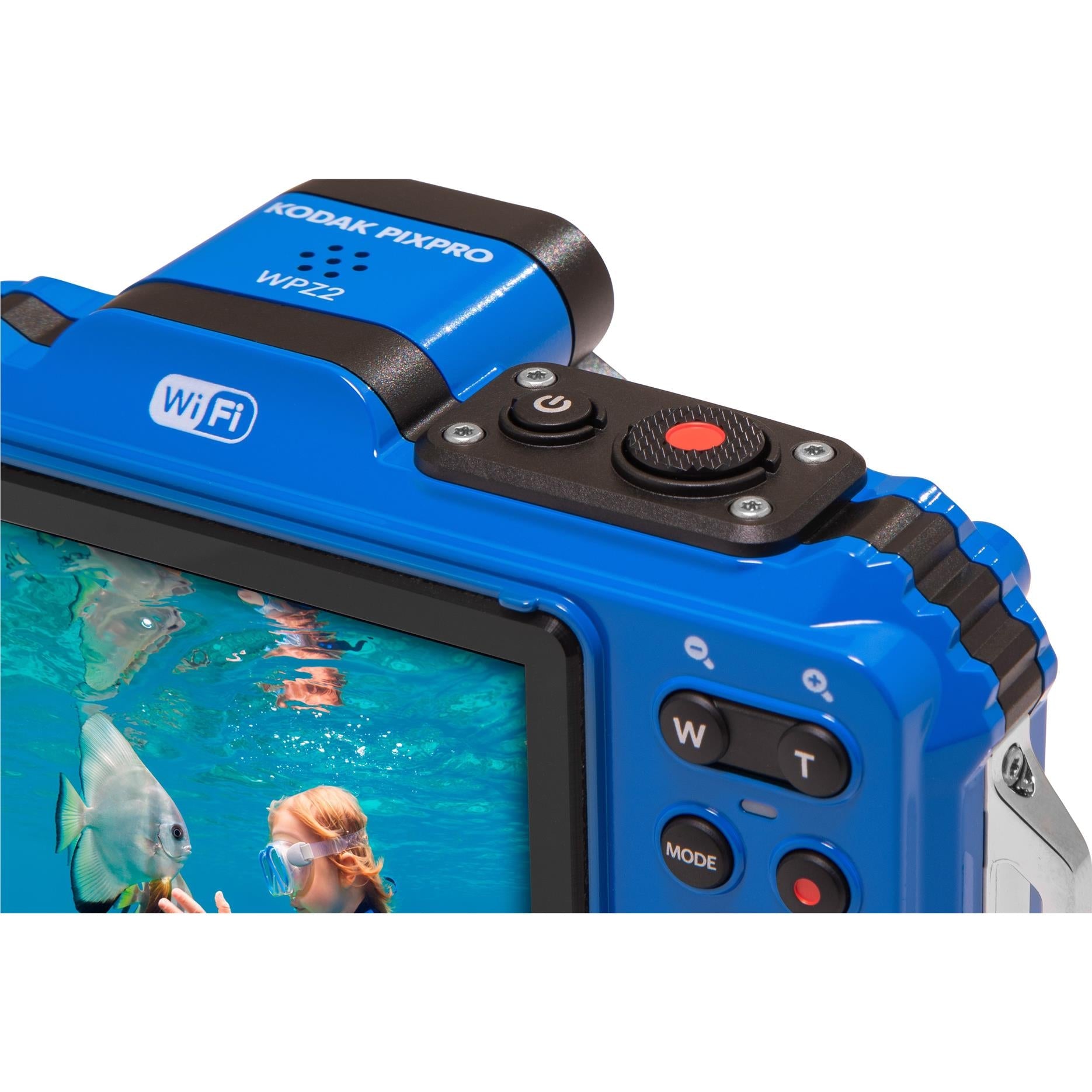 Kodak PIXPRO WPZ2 waterproof digital camera in Blue, image 6 - Digital Cameras at Tech Supply Shed NZ