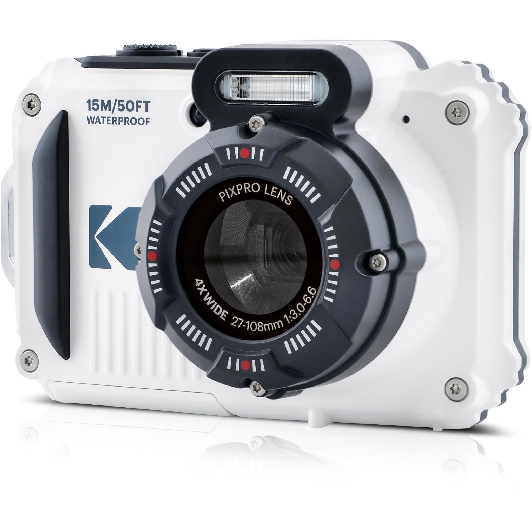 Kodak PIXPRO WPZ2 waterproof compact digital camera in white, image 2 - Digital Cameras at Tech Supply Shed NZ
