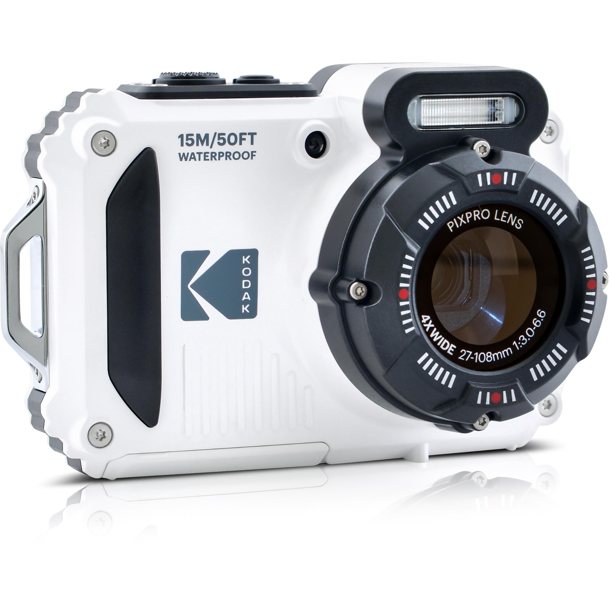 Kodak PIXPRO WPZ2 waterproof compact digital camera in white, image 3 - Digital Cameras at Tech Supply Shed NZ