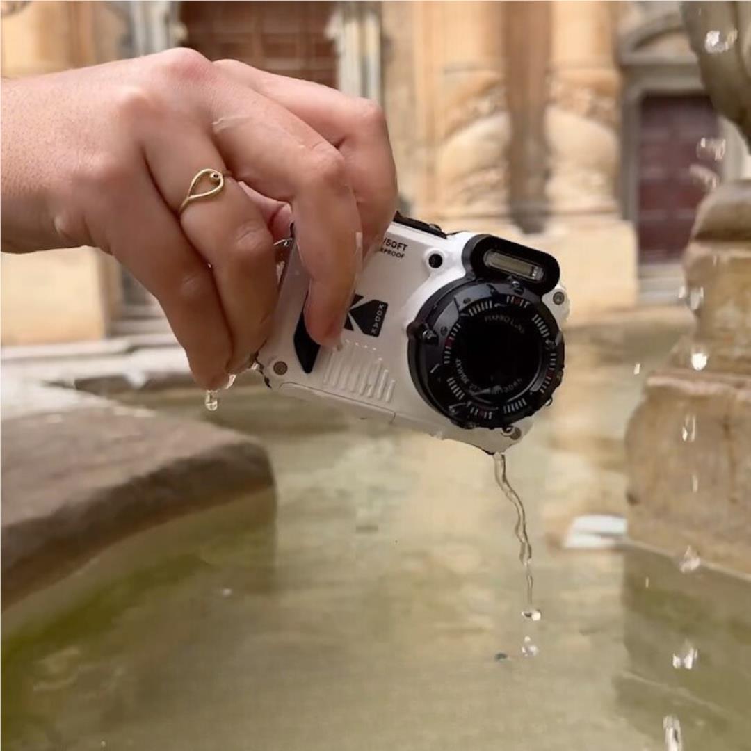 Kodak PIXPRO WPZ2 waterproof compact digital camera in white, image 9 - Digital Cameras at Tech Supply Shed NZ