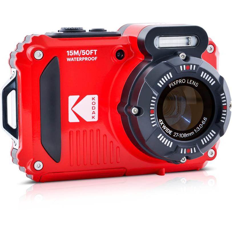Kodak PIXPRO WPZ2 waterproof compact digital camera in red, image 3 - Digital Cameras at Tech Supply Shed NZ