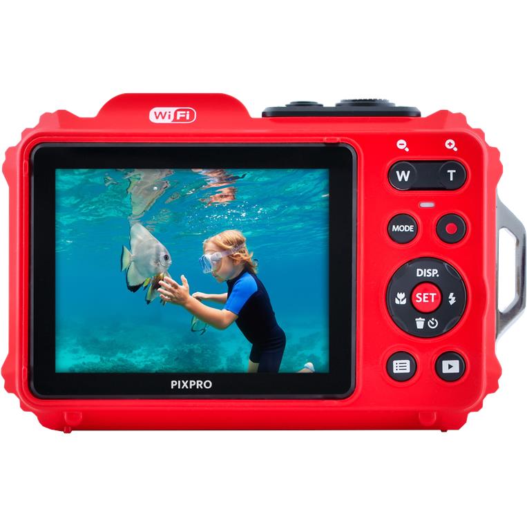 Kodak PIXPRO WPZ2 waterproof compact digital camera in red, image 4 - Digital Cameras at Tech Supply Shed NZ