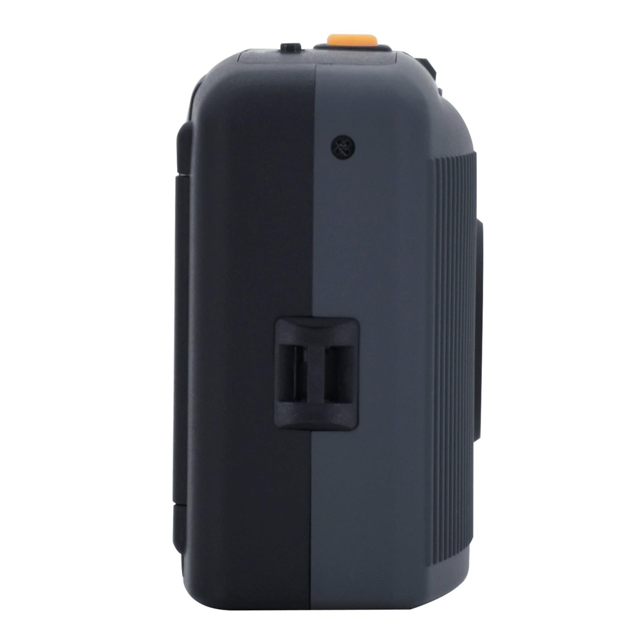 Kodak Snapic A1 compact 35mm film camera back view, dark gray with strap loop