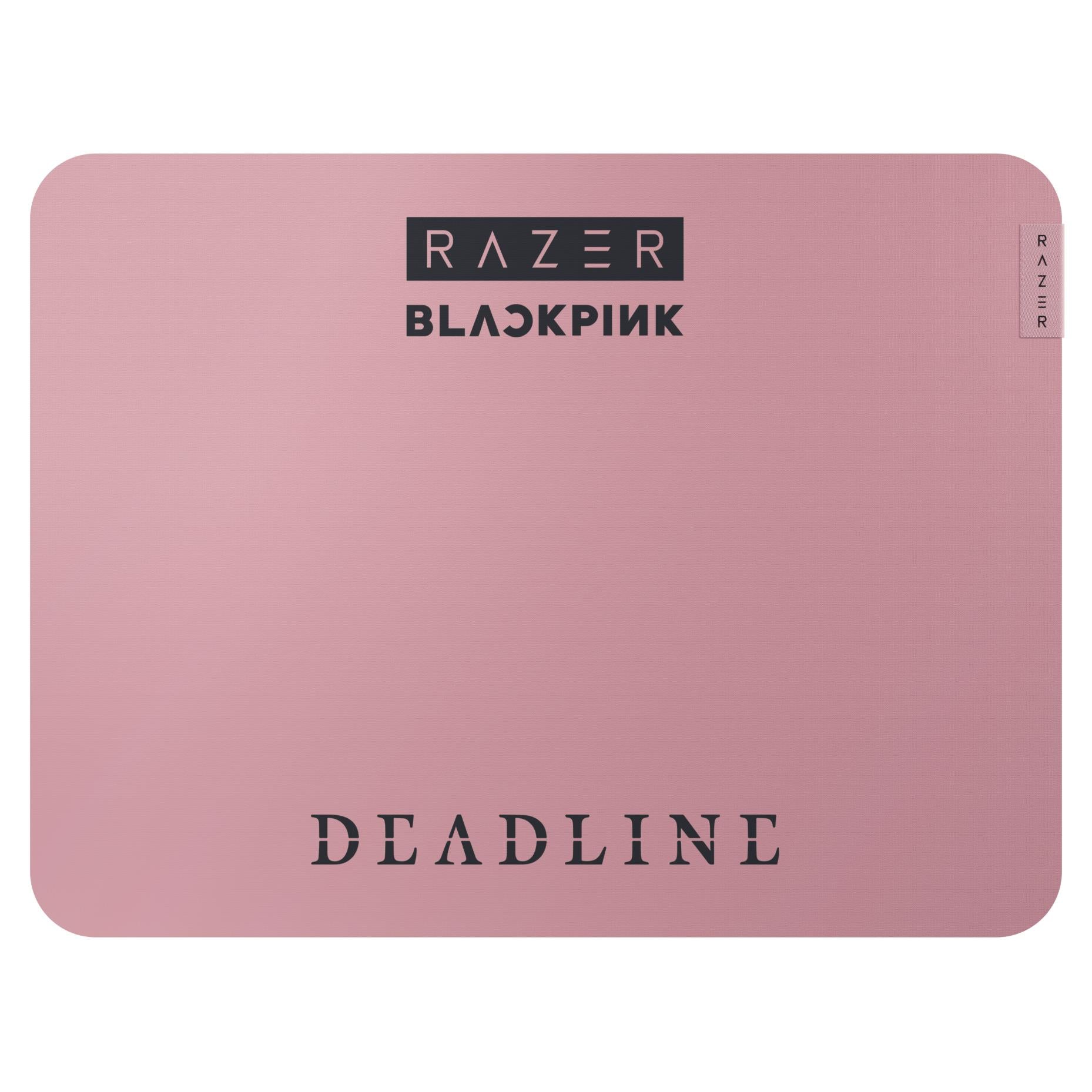 Razer Gigantus V2 medium mouse mat in pink with BLACKPINK and DEADLINE logos