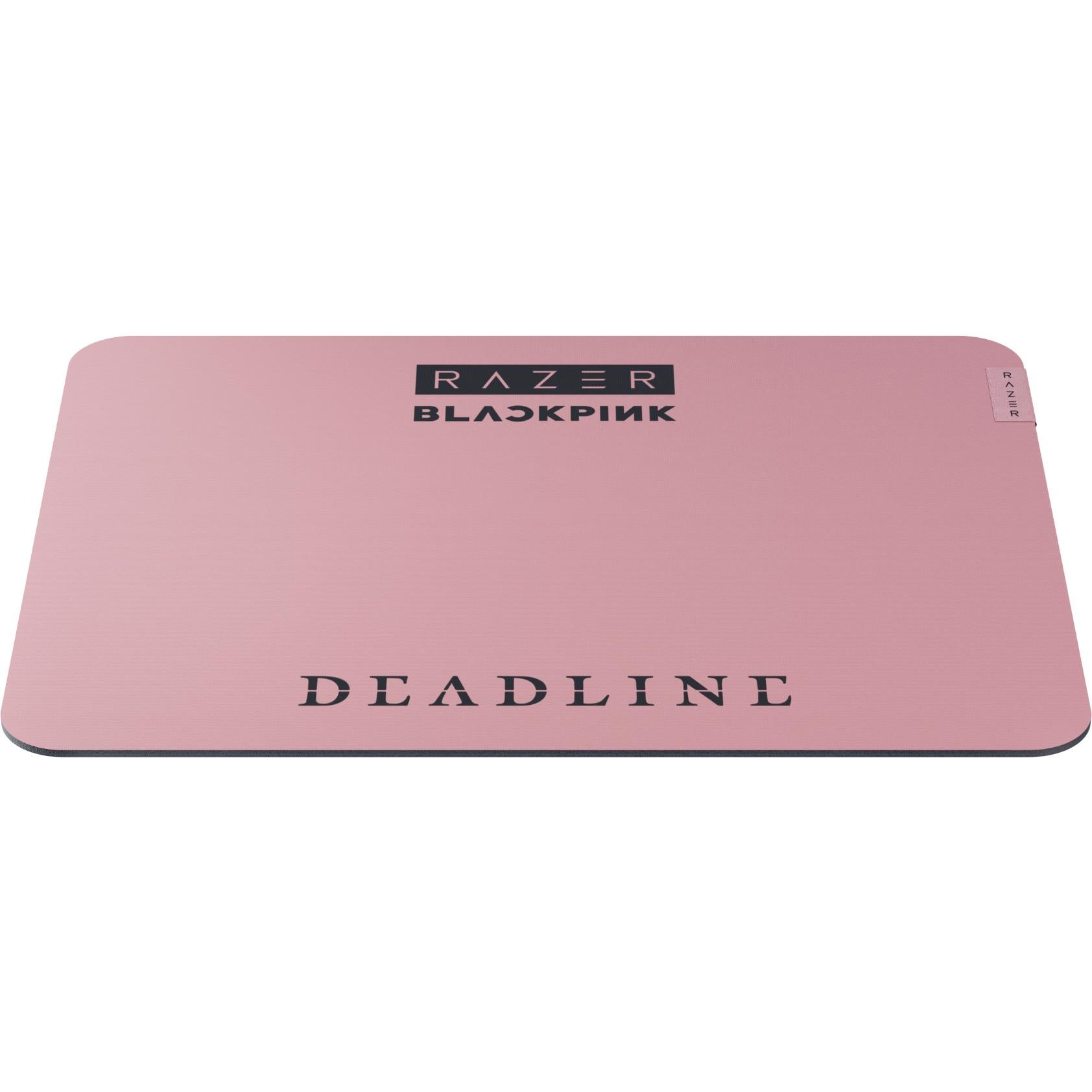 Razer Gigantus V2 medium gaming mouse mat, pink, with BLACKPINK DEADLINE logo