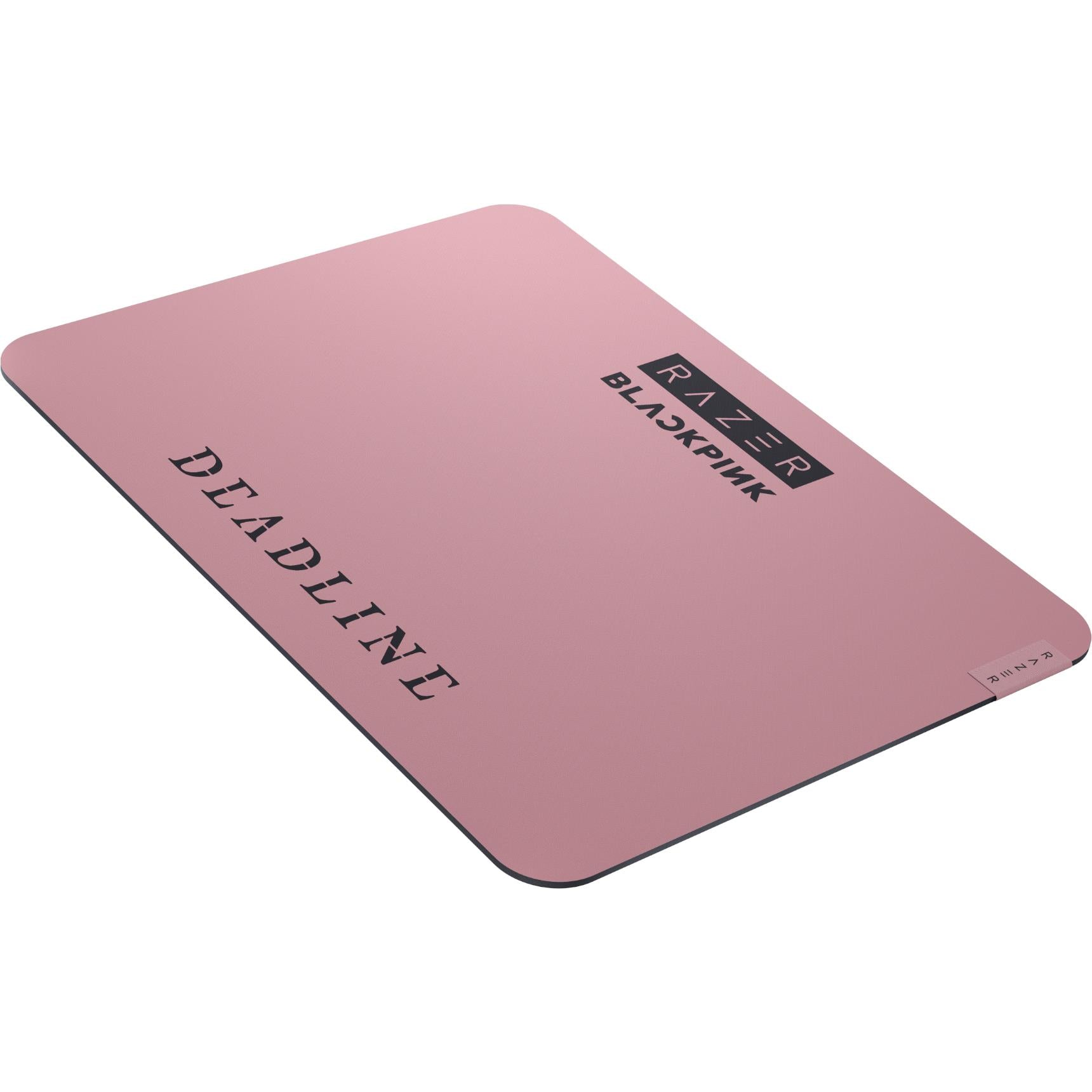Razer Gigantus V2 medium gaming mouse mat in pink with BLACKPINK and DEADLINE print