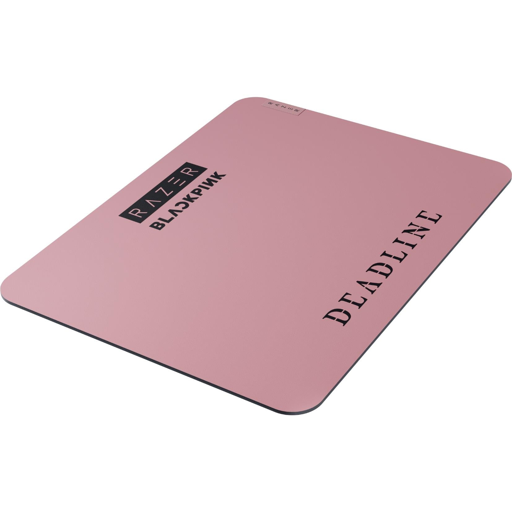 Razer Gigantus V2 gaming mouse mat in pink with BLACKPINK and DEADLINE logos