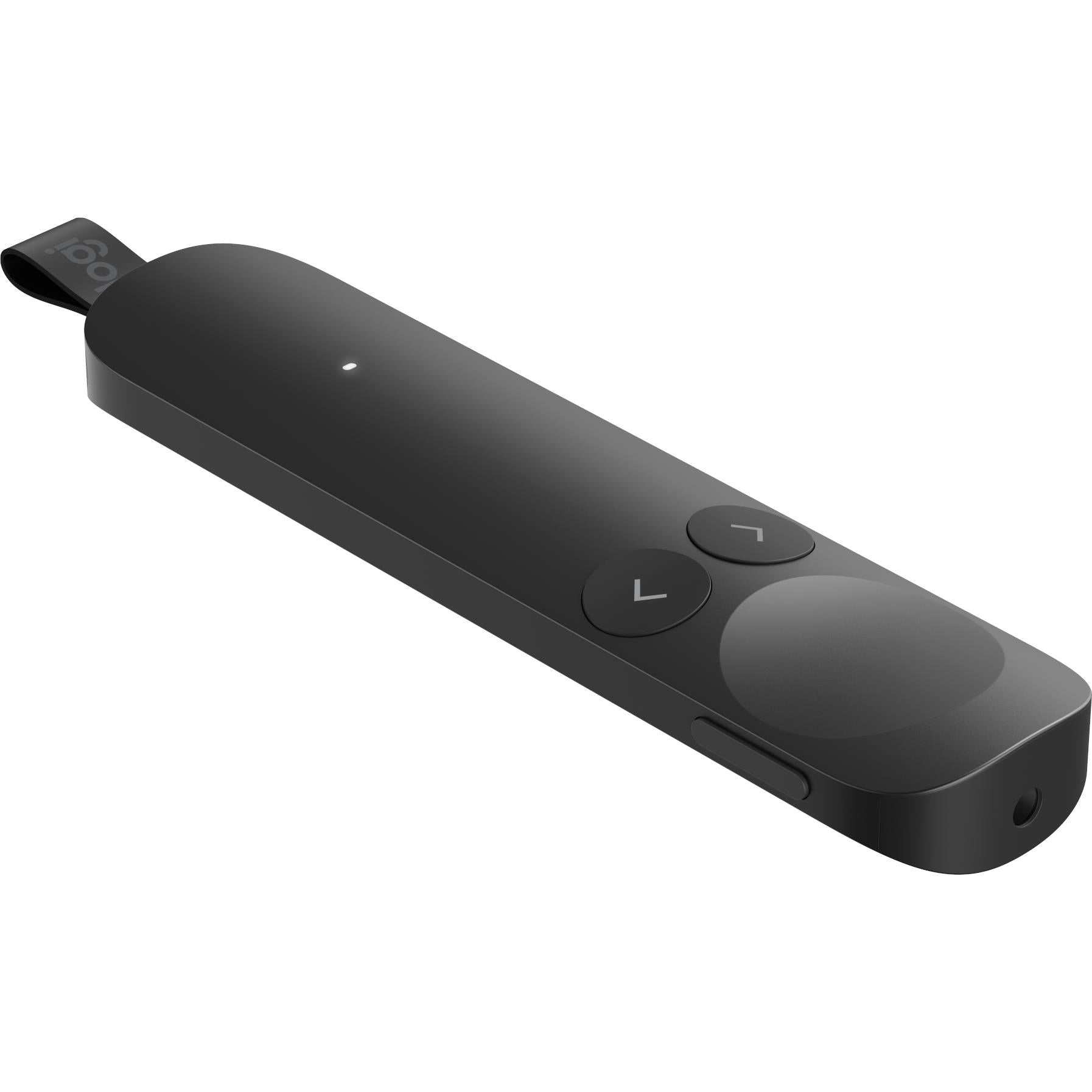 Graphite wireless presentation remote top view with L and right navigation buttons