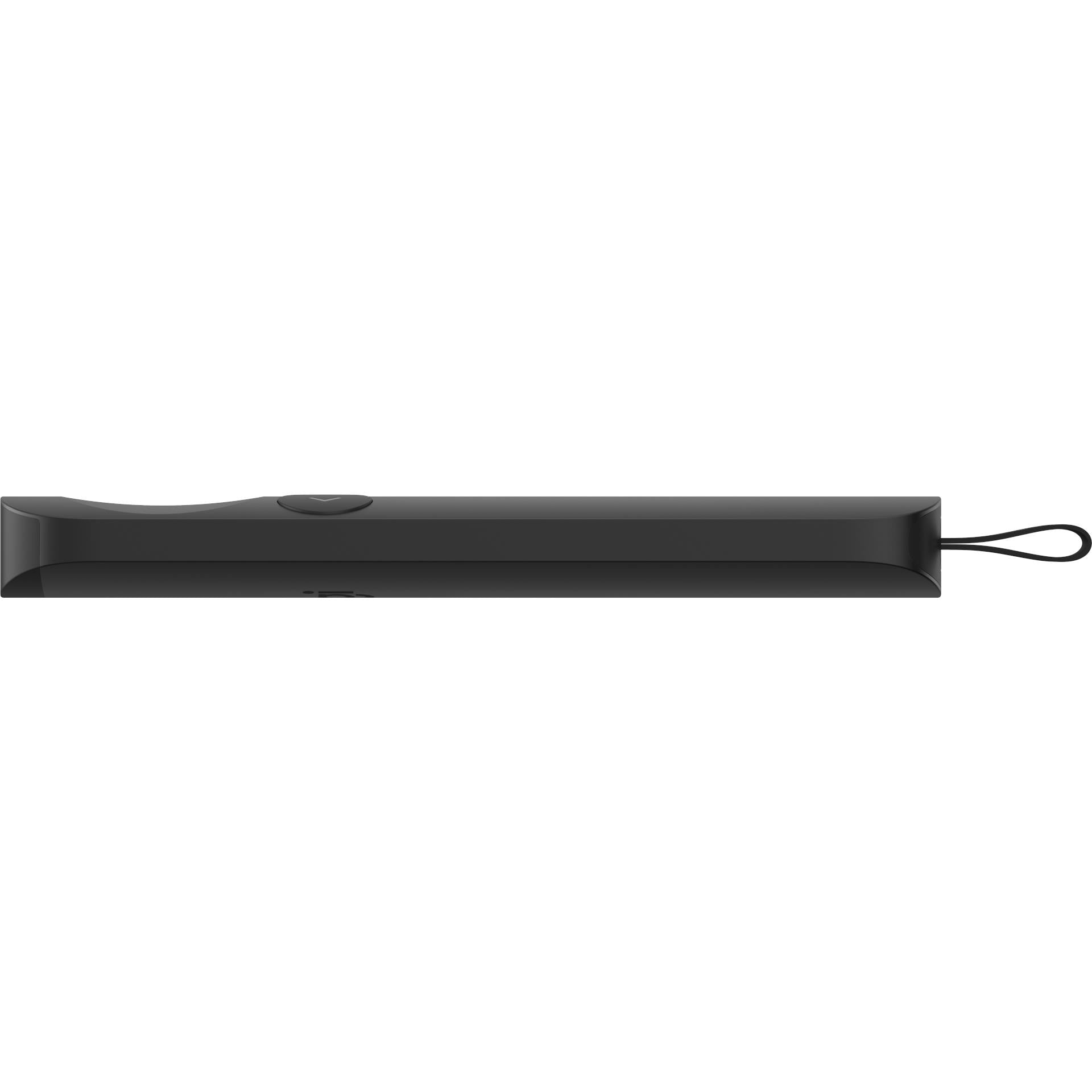 Graphite wireless presentation remote side profile with strap loop
