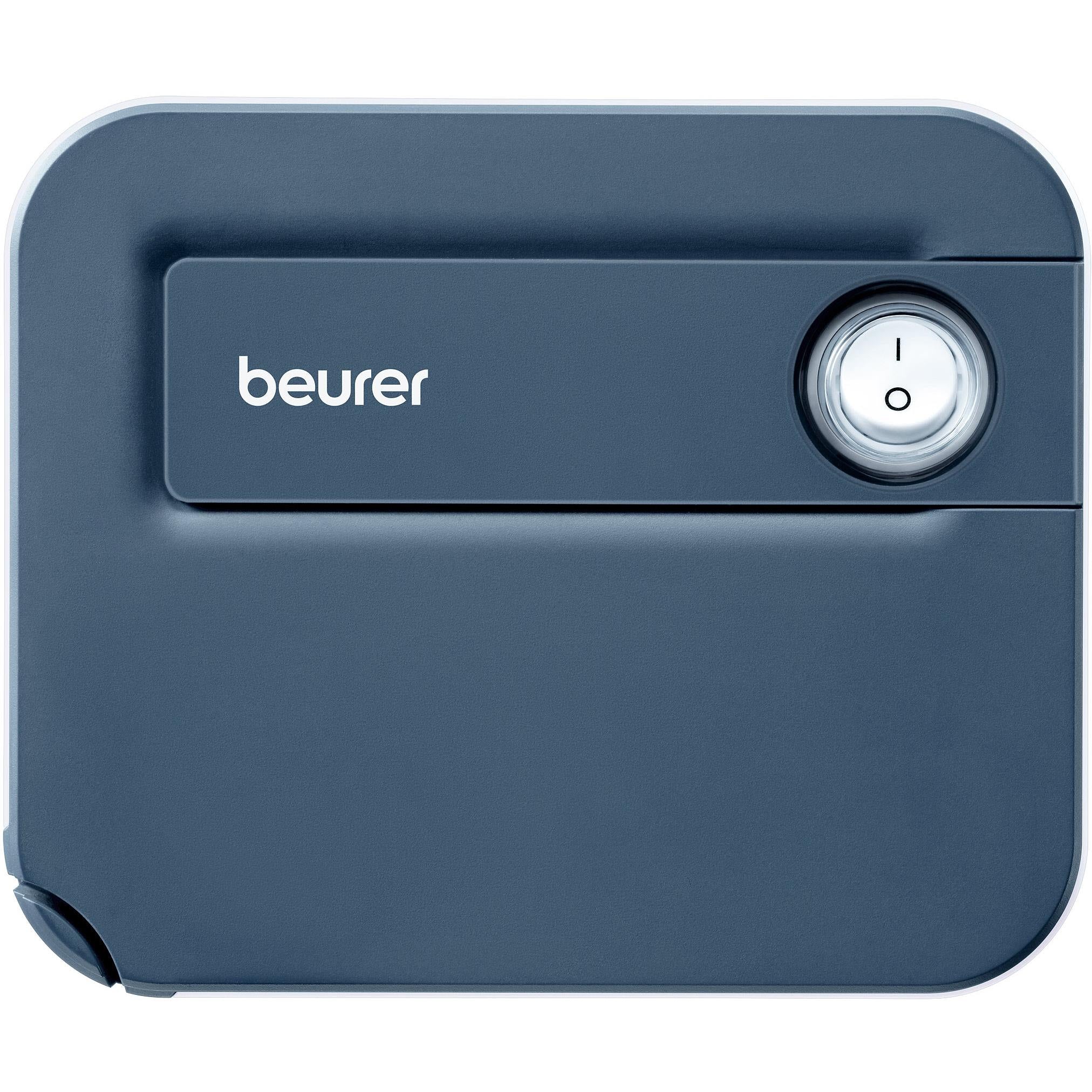 Compact compressed-air nebuliser base with beurer logo and power dial