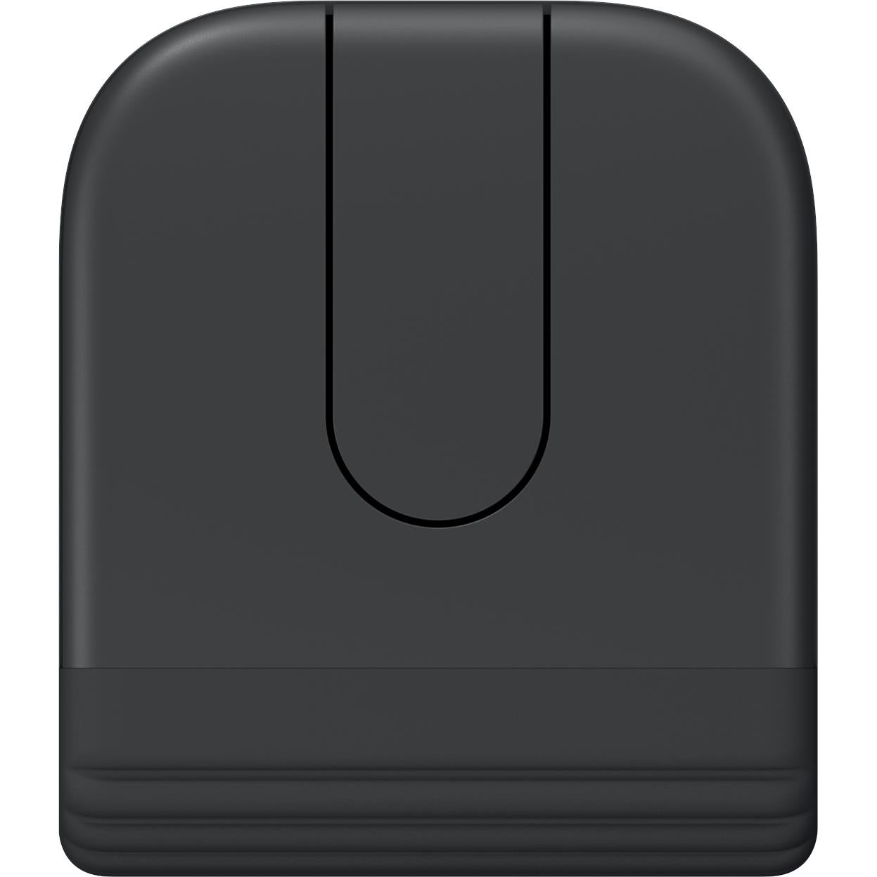 Foldable wireless mouse top view with central fold seam