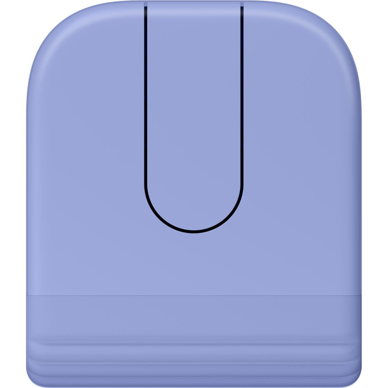 Lilac close-up of folded mouse seam and central button on top