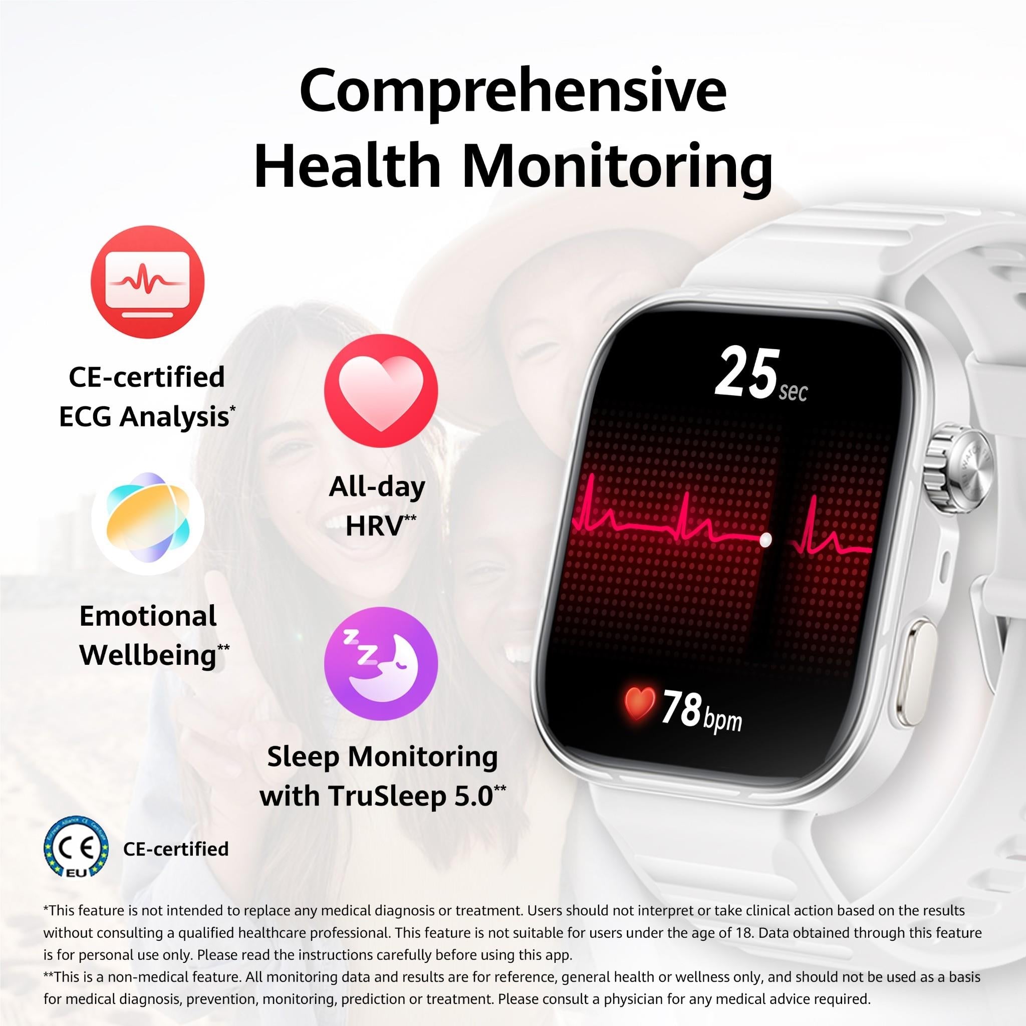 Huawei Watch Fit 5 Pro smartwatch with black fluoroelastomer strap, image 6 - Smart Watches at Tech Supply Shed NZ