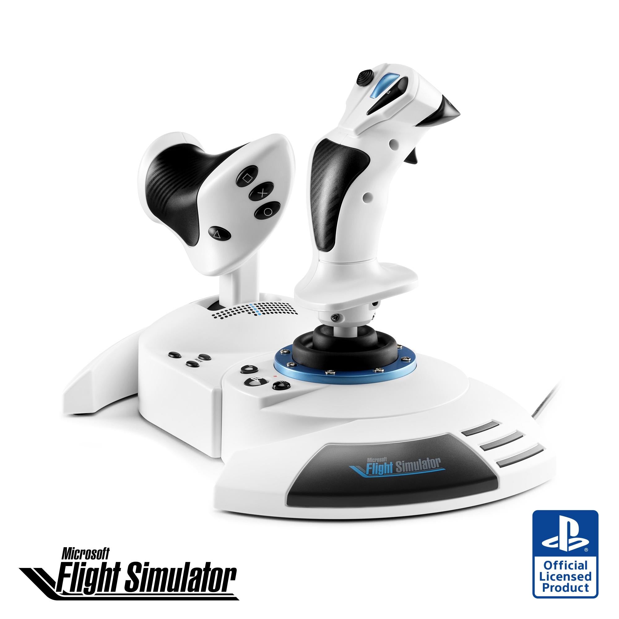 Thrustmaster T.Flight HOTAS 5 Microsoft Flight Simulator Edition joystick and throttle in white, image 2 - Electronic Gaming Accessories at Tech Supply Shed NZ