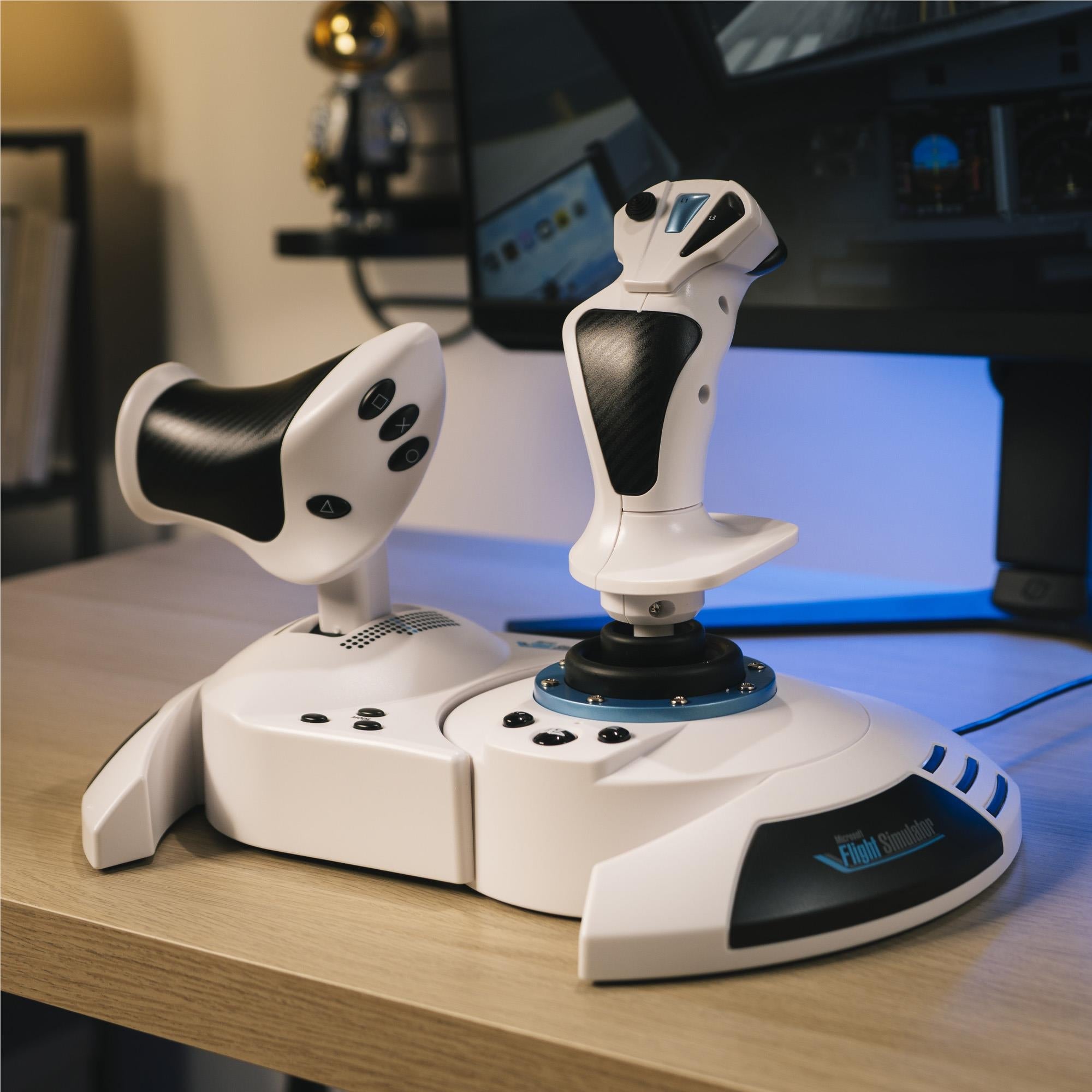 Thrustmaster T.Flight HOTAS 5 Microsoft Flight Simulator Edition joystick and throttle in white, image 11 - Electronic Gaming Accessories at Tech Supply Shed NZ