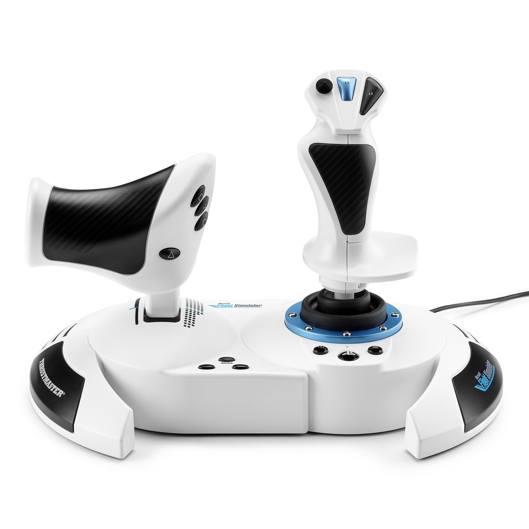 Thrustmaster T.Flight HOTAS 5 Microsoft Flight Simulator Edition joystick and throttle in white, image 3 - Electronic Gaming Accessories at Tech Supply Shed NZ