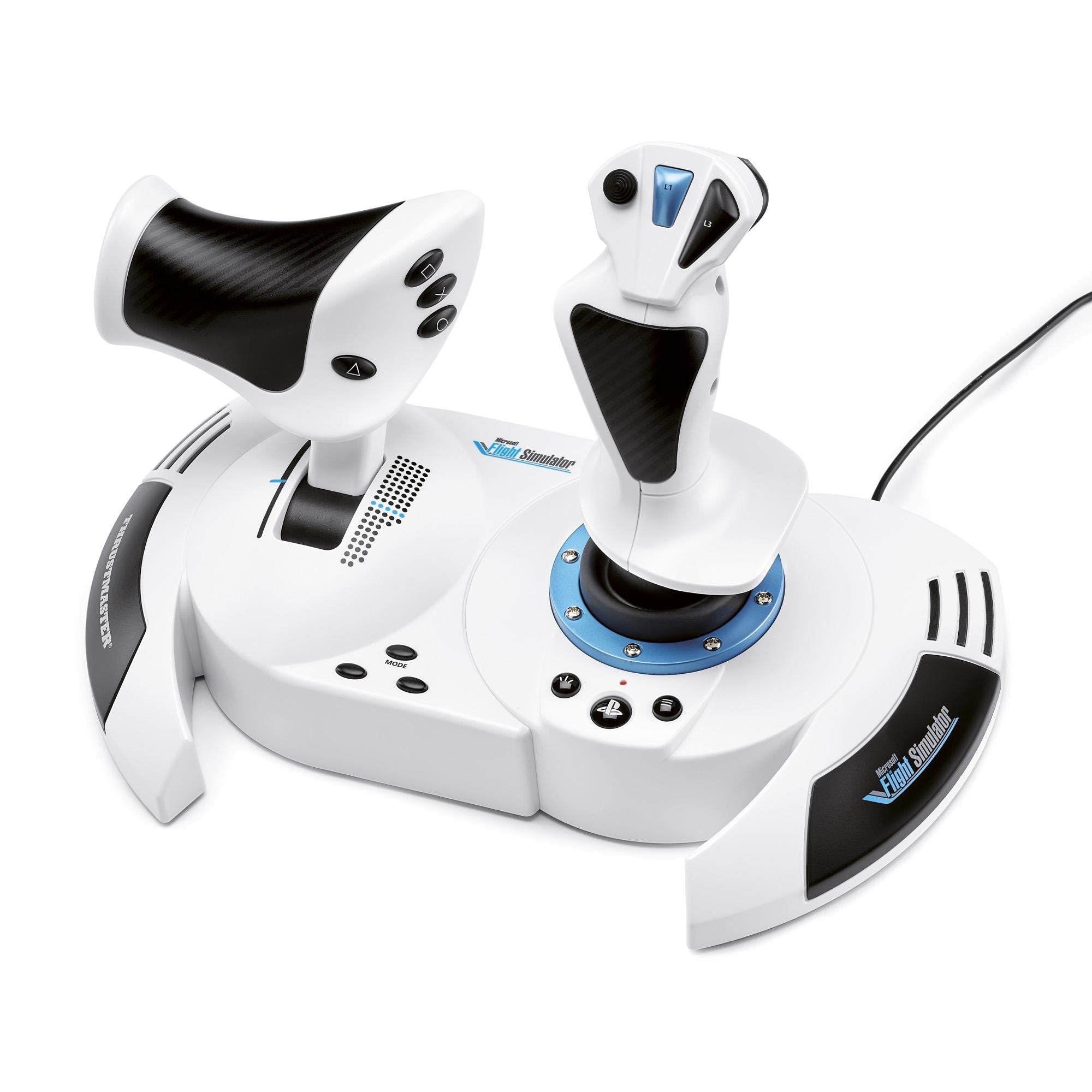 Thrustmaster T.Flight HOTAS 5 Microsoft Flight Simulator Edition joystick and throttle in white, image 6 - Electronic Gaming Accessories at Tech Supply Shed NZ