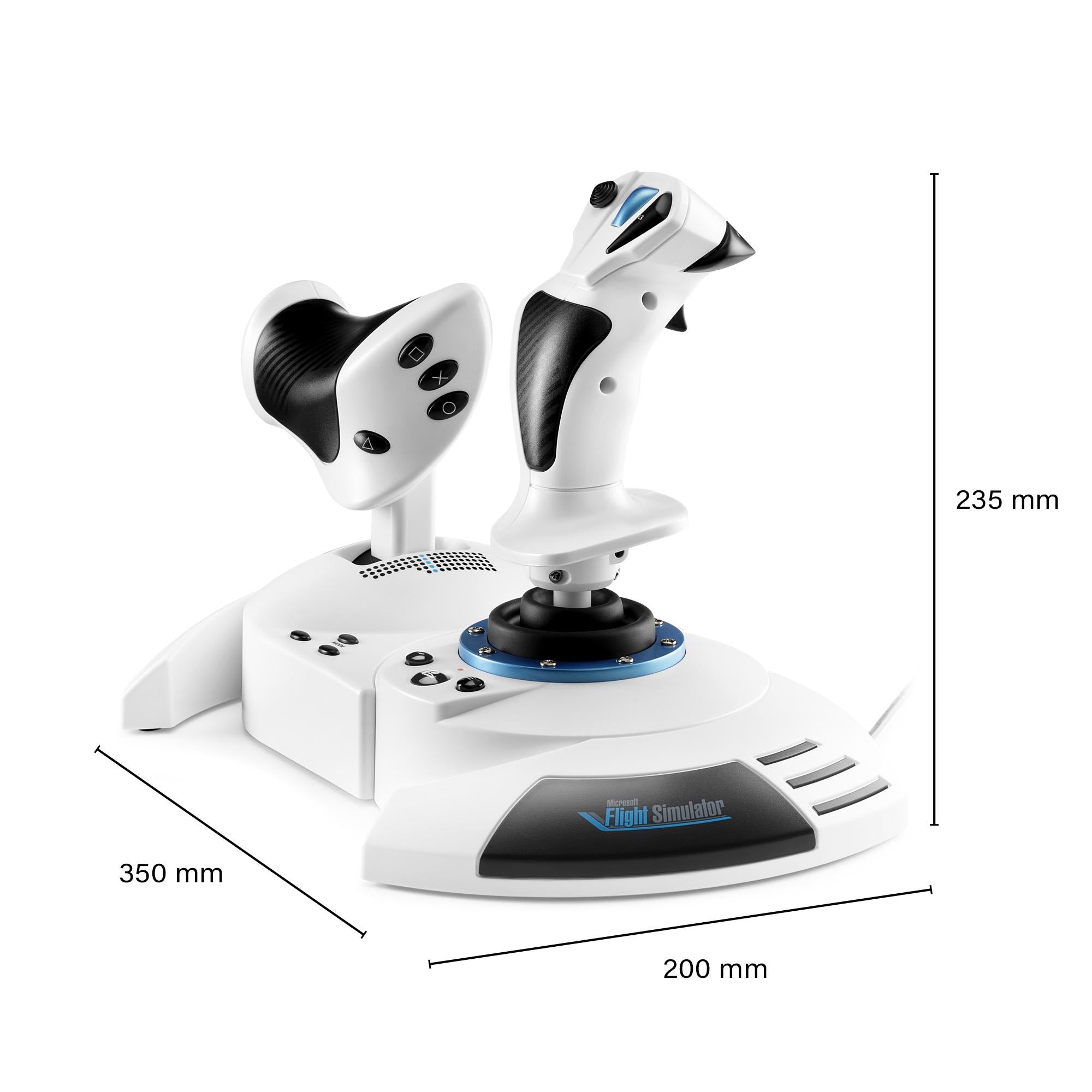 Thrustmaster T.Flight HOTAS 5 Microsoft Flight Simulator Edition joystick and throttle in white, image 7 - Electronic Gaming Accessories at Tech Supply Shed NZ