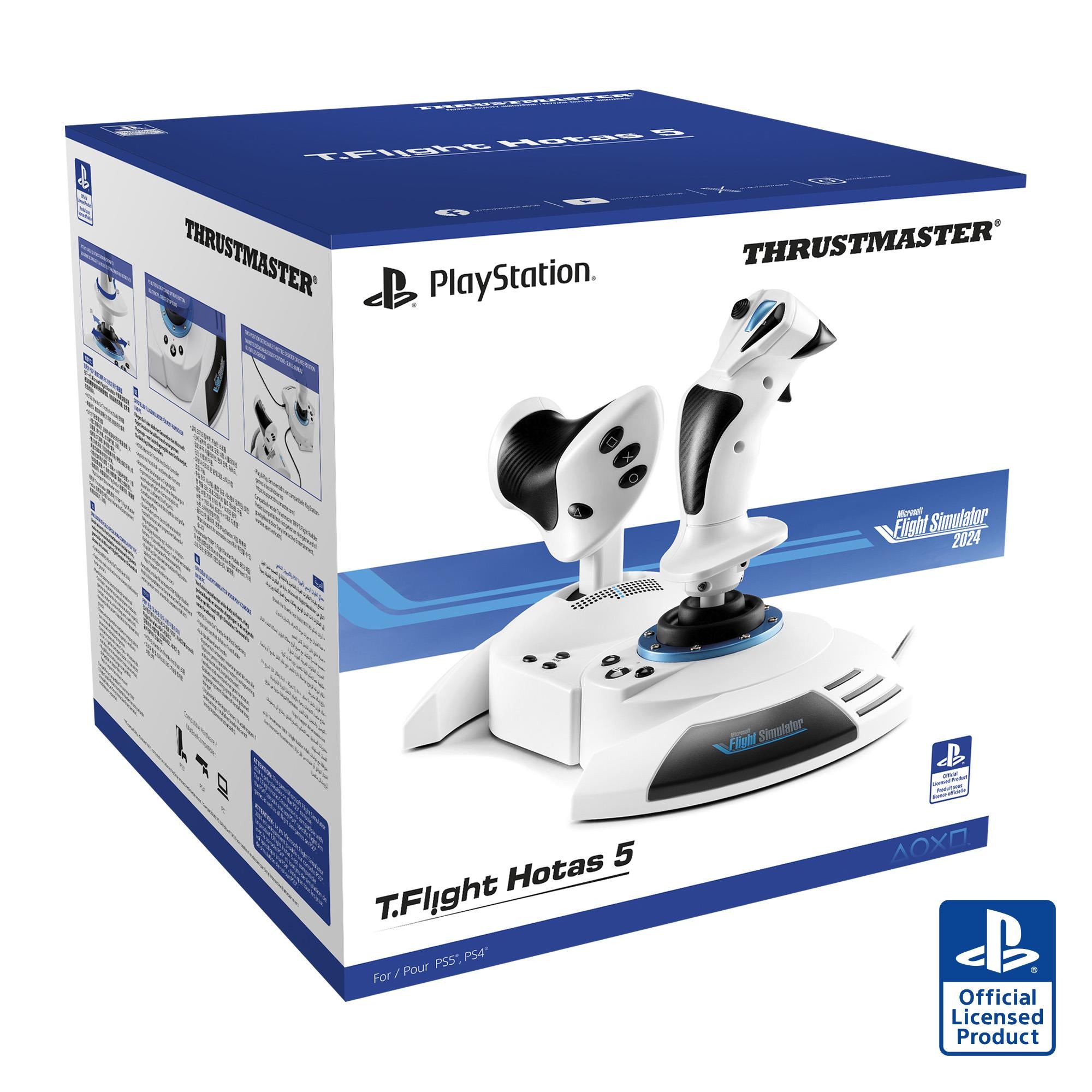 Thrustmaster T.Flight HOTAS 5 Microsoft Flight Simulator Edition joystick and throttle in white, image 8 - Electronic Gaming Accessories at Tech Supply Shed NZ