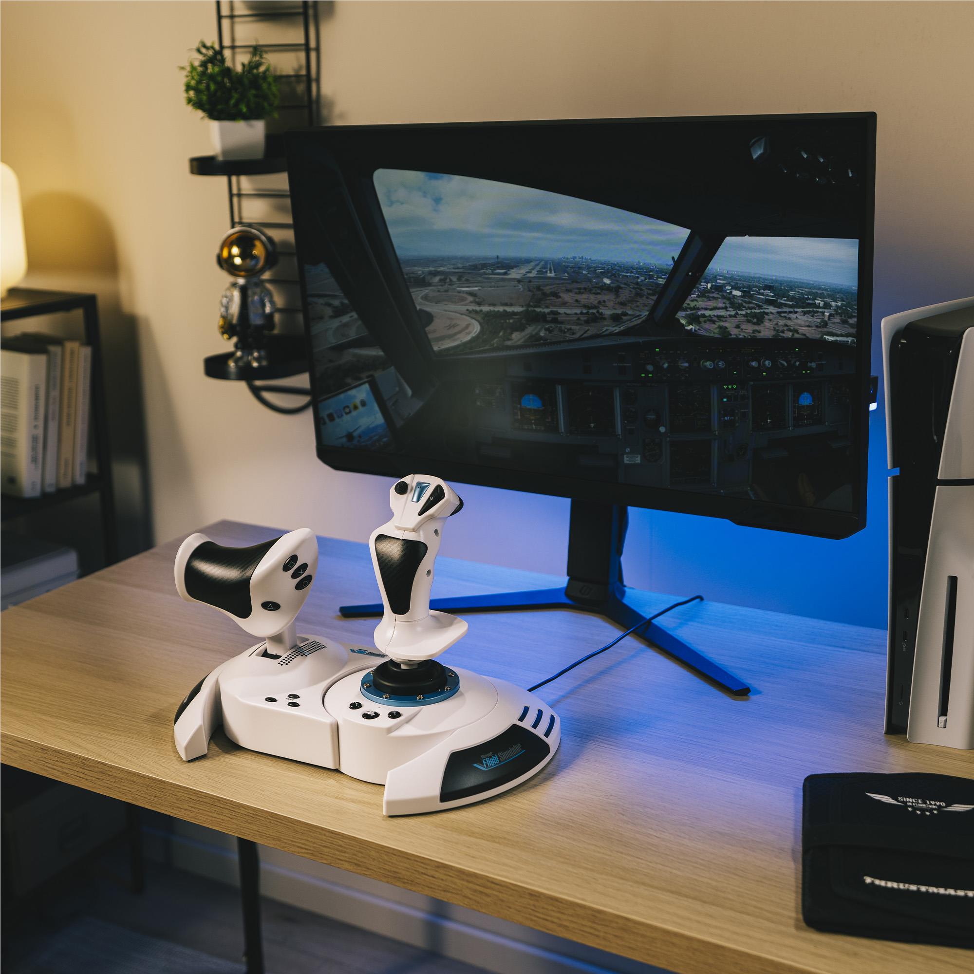 Thrustmaster T.Flight HOTAS 5 Microsoft Flight Simulator Edition joystick and throttle in white, image 10 - Electronic Gaming Accessories at Tech Supply Shed NZ
