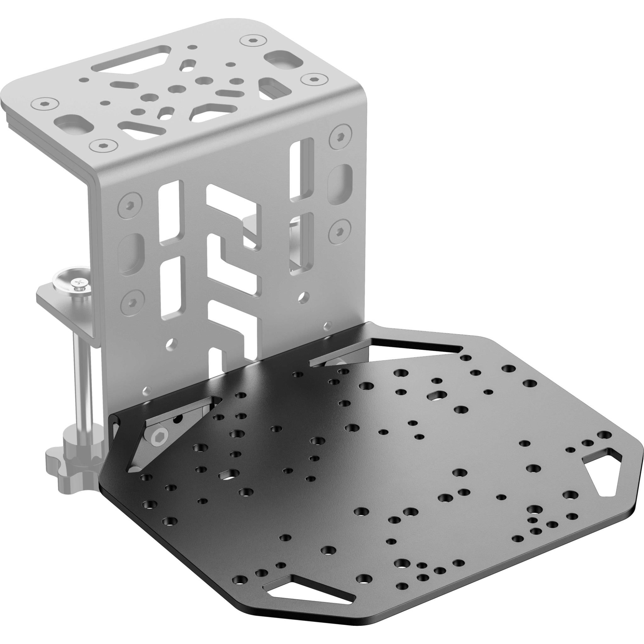 Universal steel shifter mounting plate with perforated holes and side cutouts