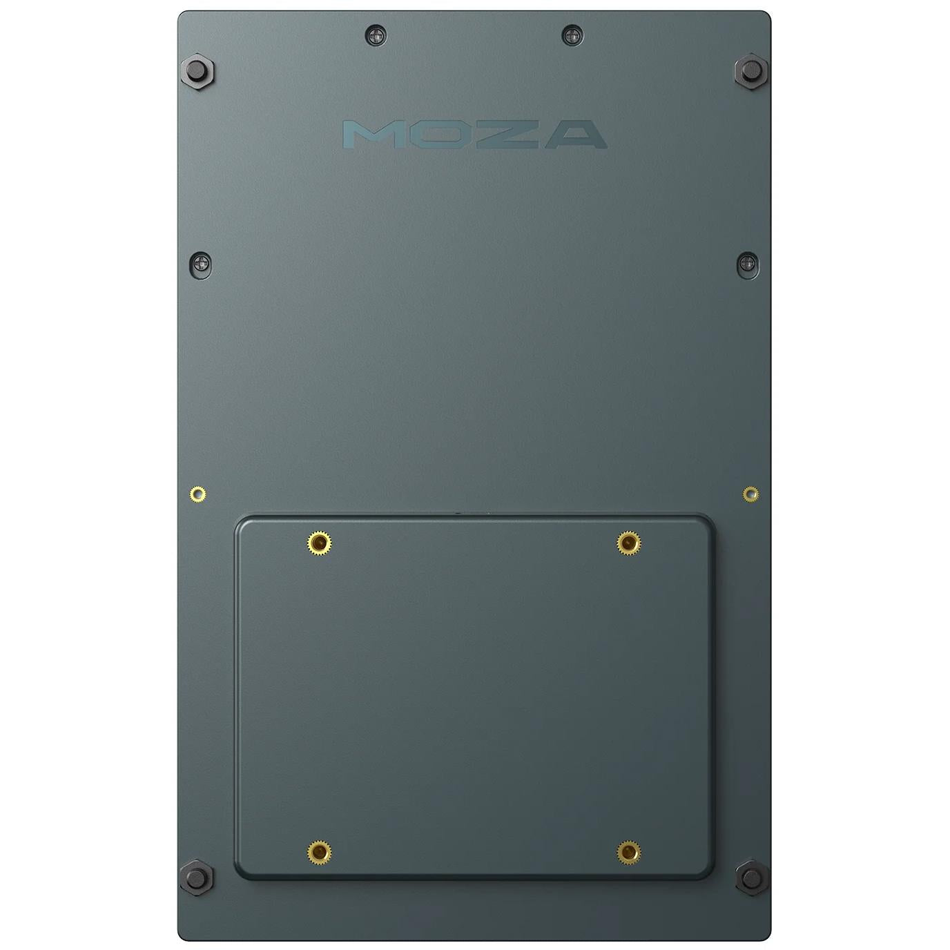 MOZA-branded backplate of the black CDU flight computer display unit