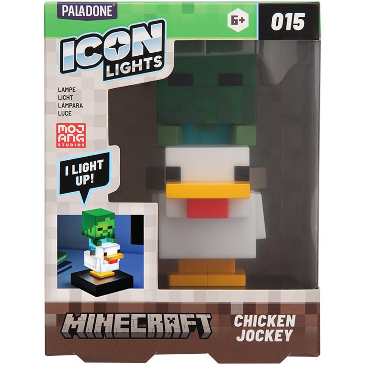 Icon Lights retail box for Minecraft-style chicken jockey 3D light figure