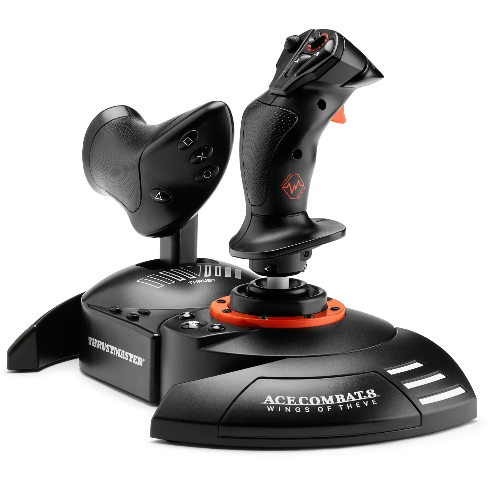 Thrustmaster T.Flight HOTAS Neo Ace Combat 8 Wings of Theve Edition joystick and throttle in black, image 2 - Electronic Gaming Accessories at Tech Supply Shed NZ