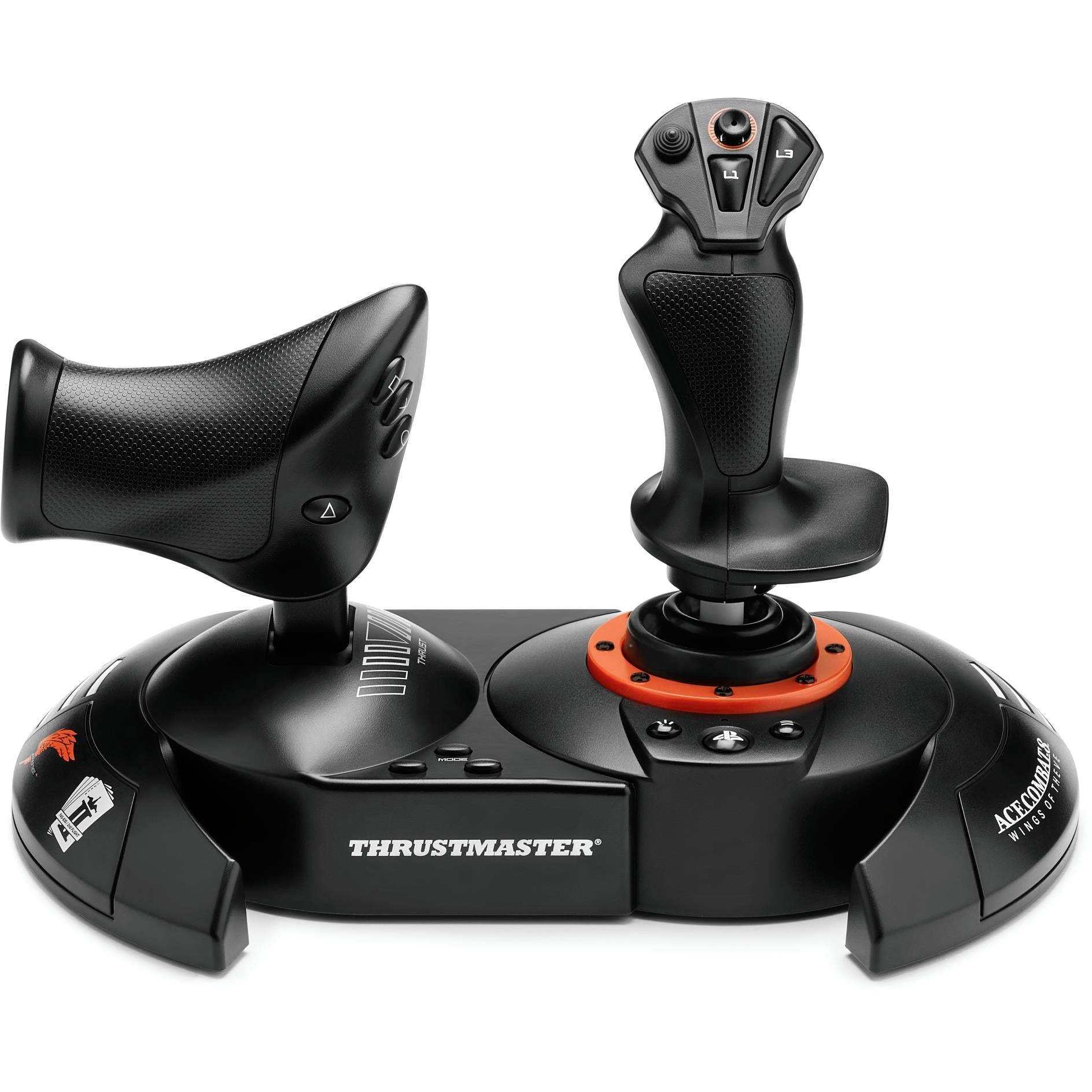 Thrustmaster T.Flight HOTAS Neo Ace Combat 8 Wings of Theve Edition joystick and throttle in black, image 3 - Electronic Gaming Accessories at Tech Supply Shed NZ