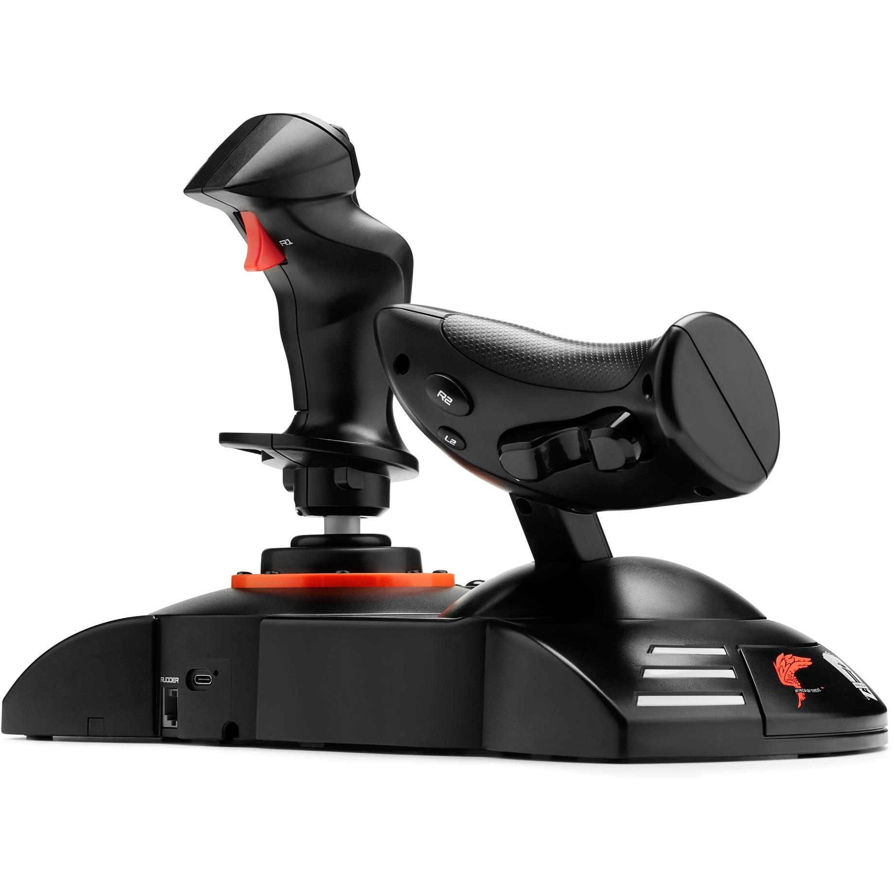 Thrustmaster T.Flight HOTAS Neo Ace Combat 8 Wings of Theve Edition joystick and throttle in black, image 7 - Electronic Gaming Accessories at Tech Supply Shed NZ