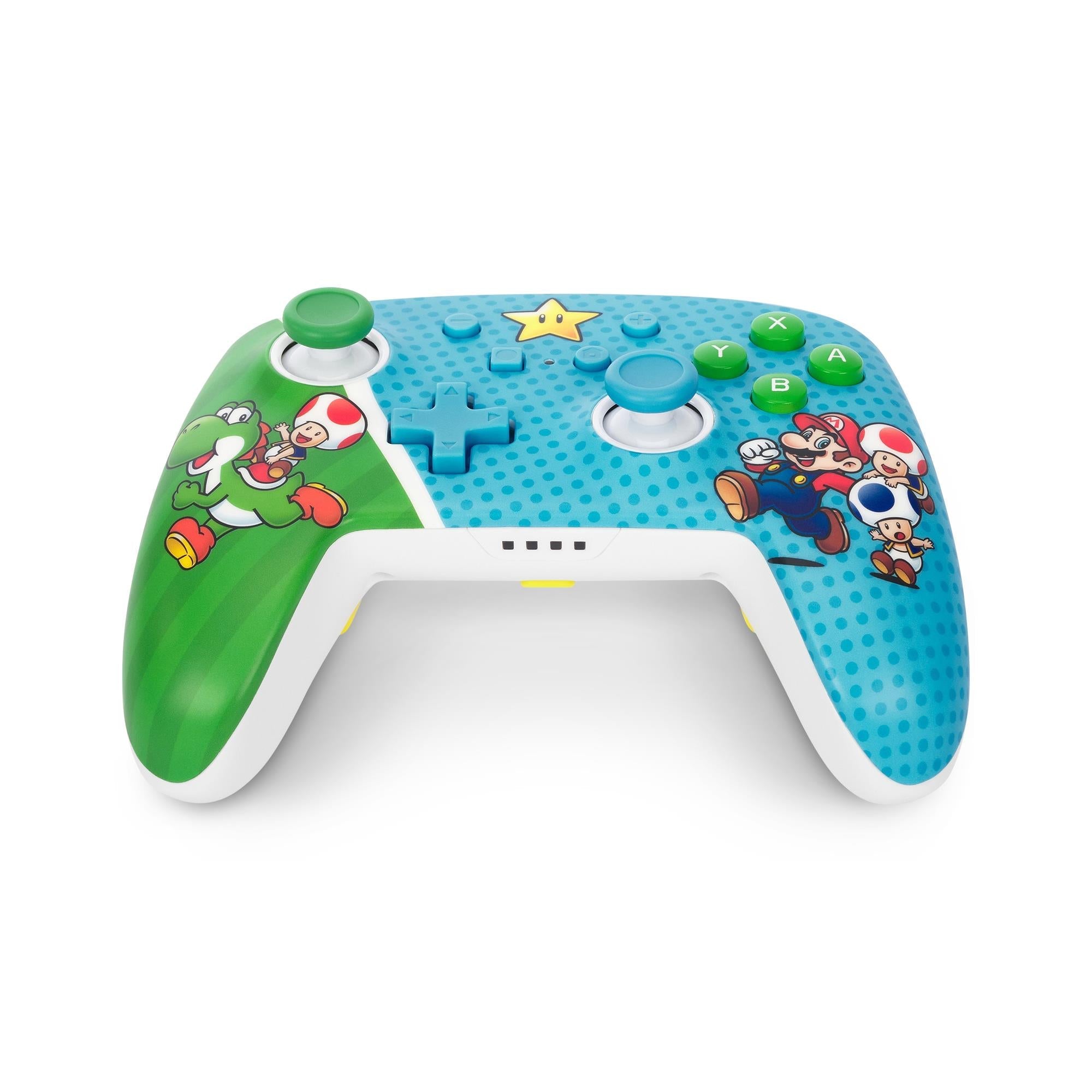 PowerA Enhanced Wireless Controller for Nintendo Switch with blue Mario Super Star Friends design, image 5 - Electronic Gaming Accessories at Tech Supply Shed NZ
