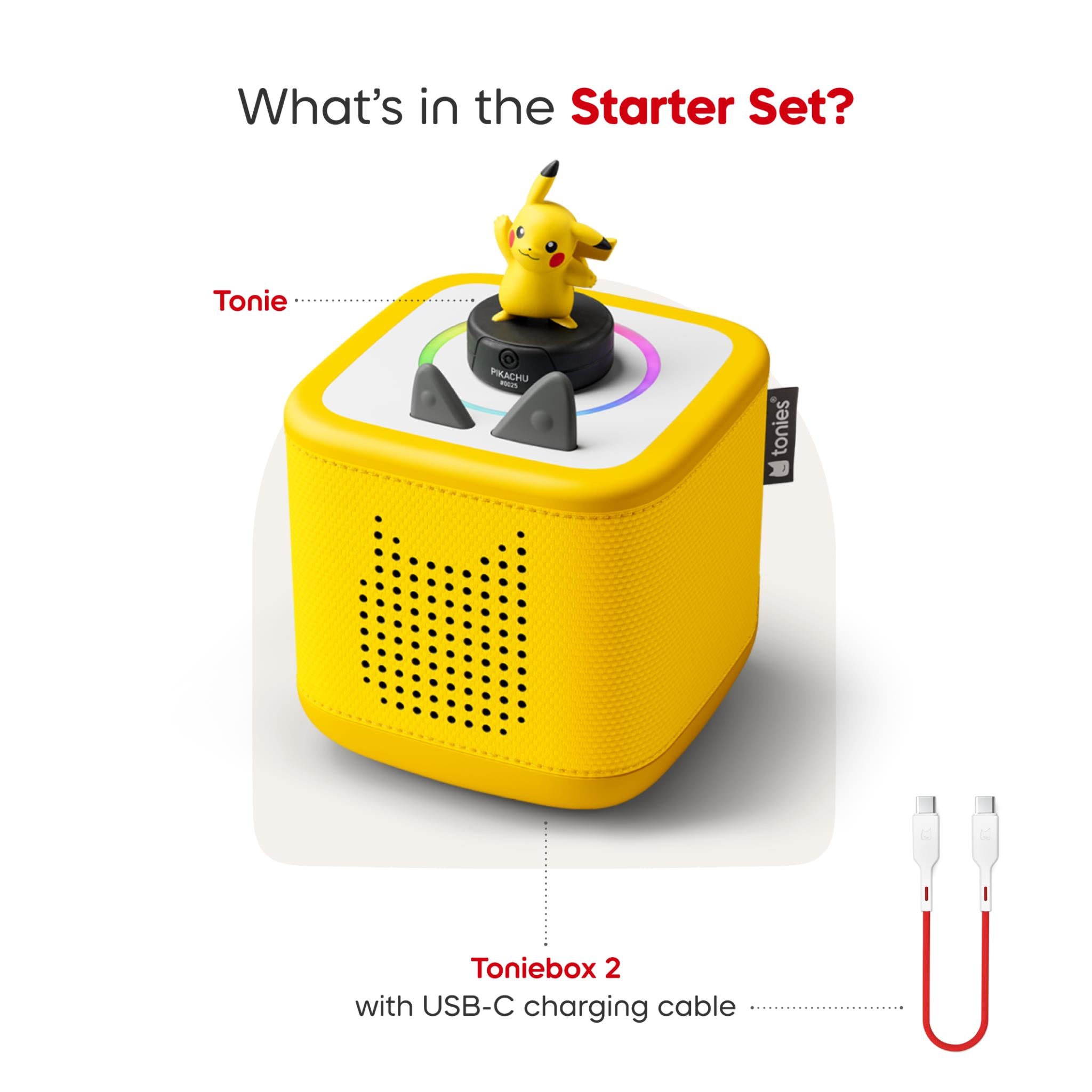 tonies Toniebox 2 Pokemon Starter Set in Lightning Yellow, image 4 - Tonies at Tech Supply Shed NZ